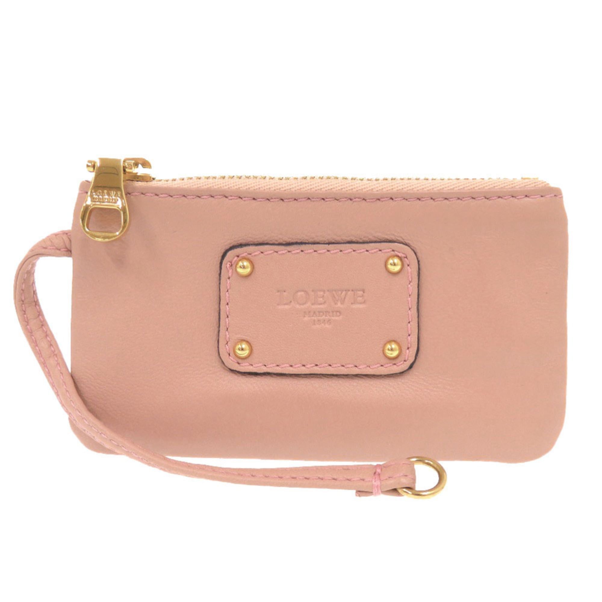 Loewe Excellent condition Loewe logo leather pink wallet/coin case 0984LOEWE Size ONE SIZE - 1 Thumbnail