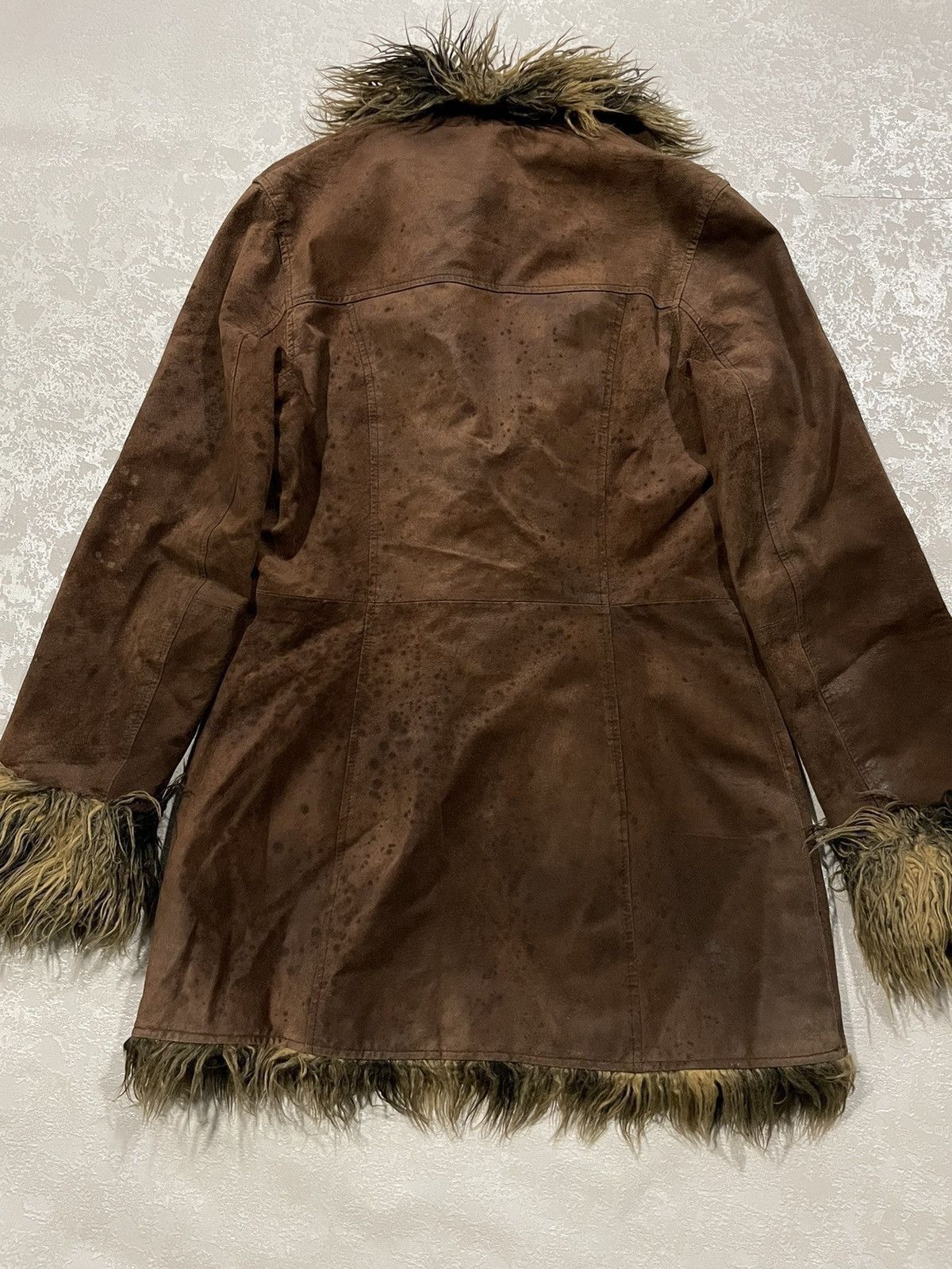 Japanese Brand Y2K If Six Was Nine LGB Style Leather Fur Brown Jacket Coat Size M / US 6-8 / IT 42-44 - 5 Thumbnail