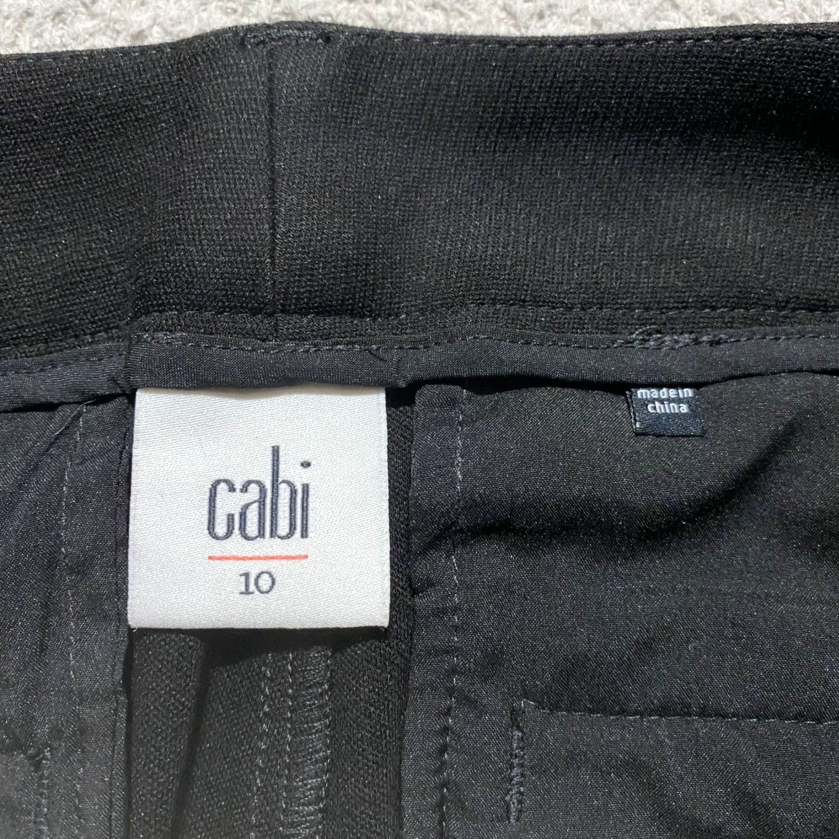 Vintage CAbi Dress Pants Black Mid Rise Straight Office Business Womens Regular Size 10 Pants Size 32" / US 10 / IT 46 - 3 Thumbnail