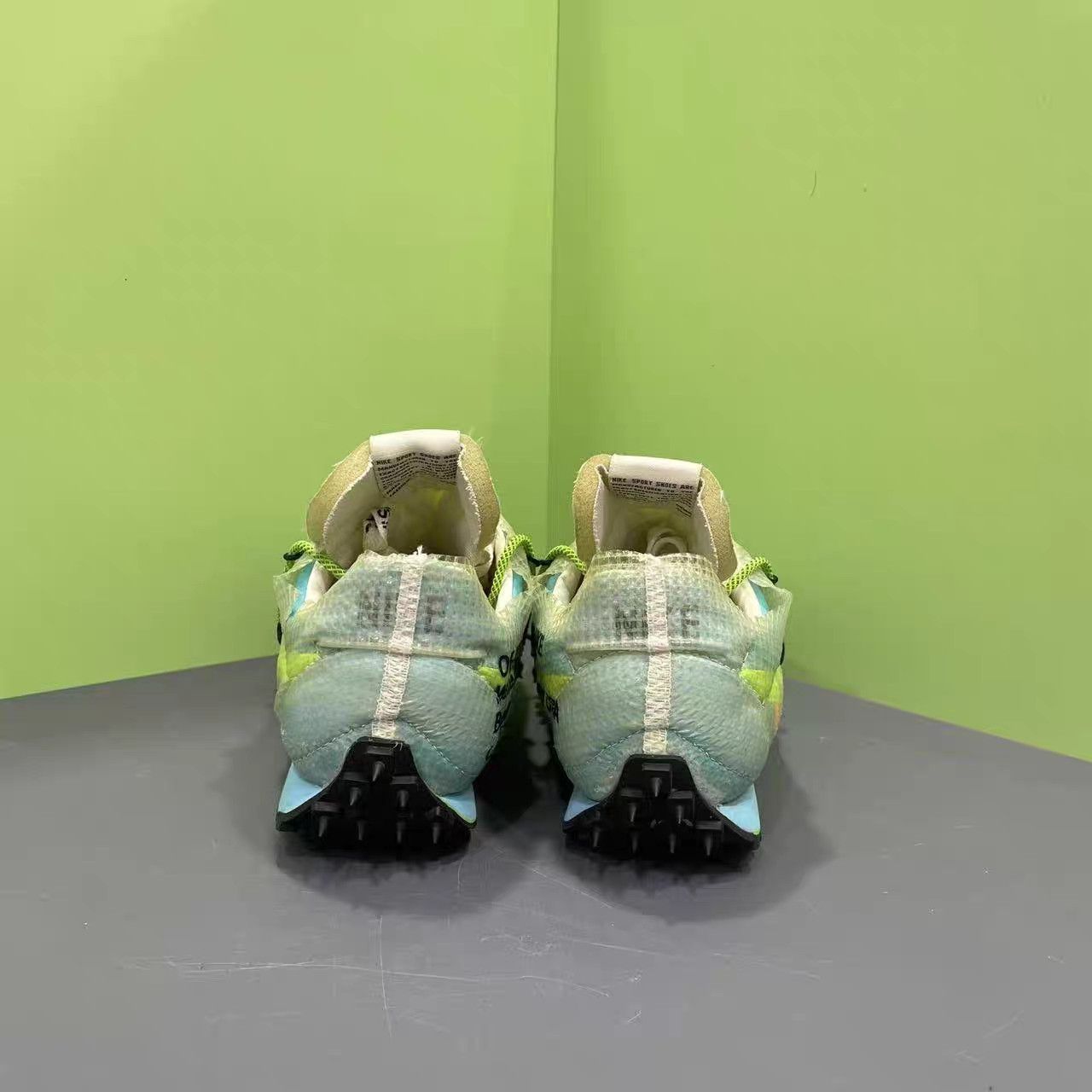 Nike Off-White × Nike Blue & Green Spiked Sneakers K15 Size US 9.5 / EU 42-43 - 6 Thumbnail