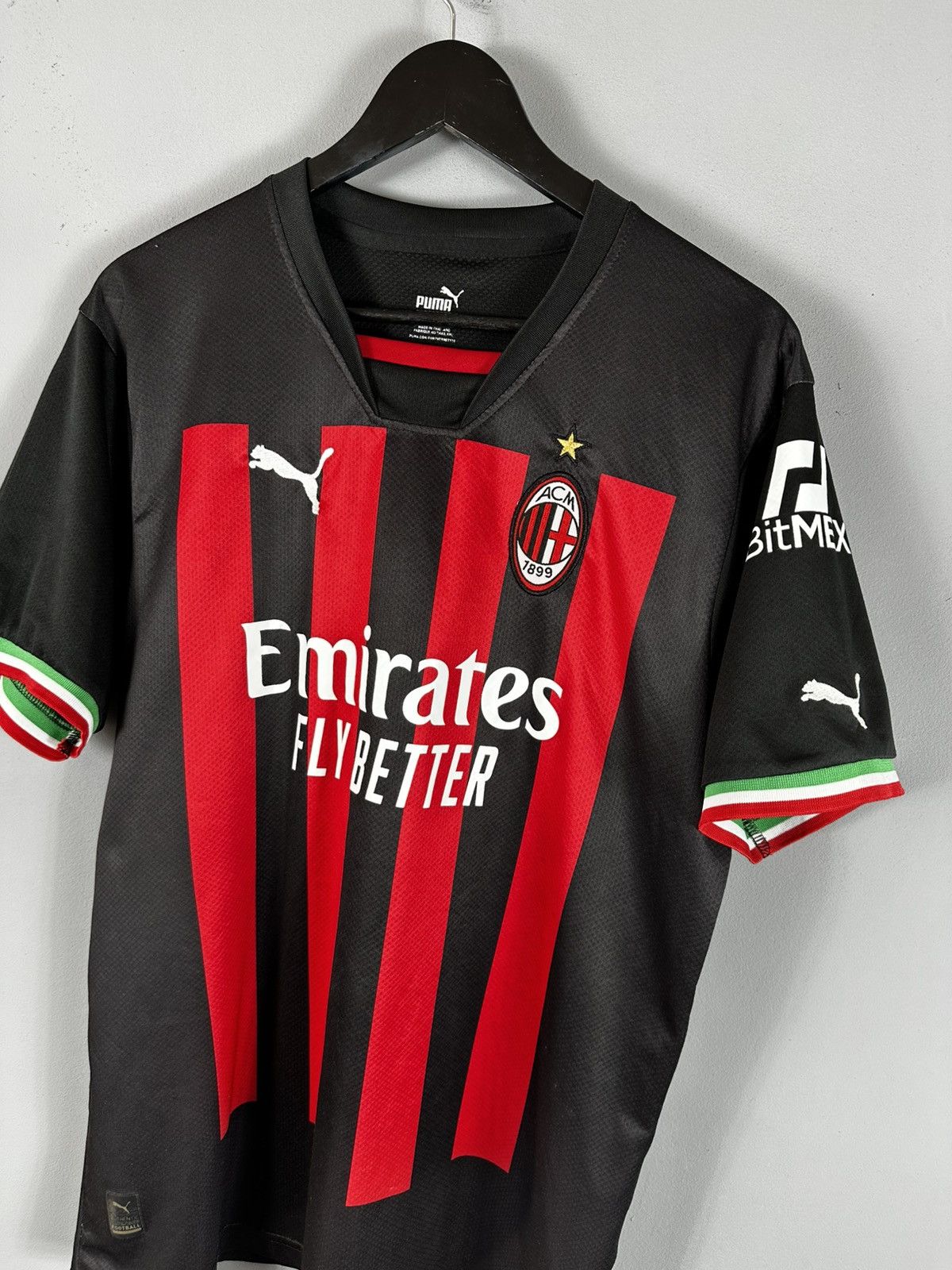 Puma Puma Men's Soccer A.C. Milan 22/23 Home Jersey Size US XL / EU 56 / 4 - 2 Thumbnail