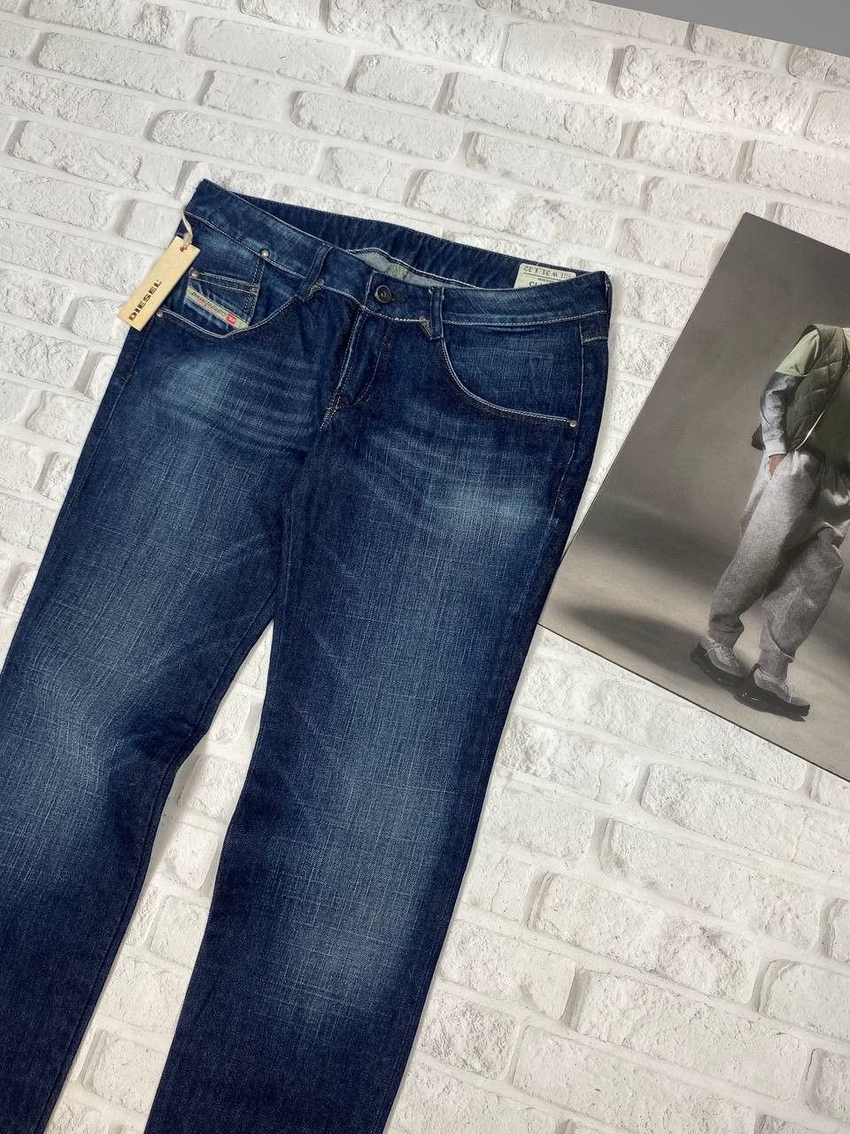 Diesel NEW Diesel Jeans Mens Washed Slim Tapered Zipper Pockets Y2K Size US 31 - 5 Thumbnail