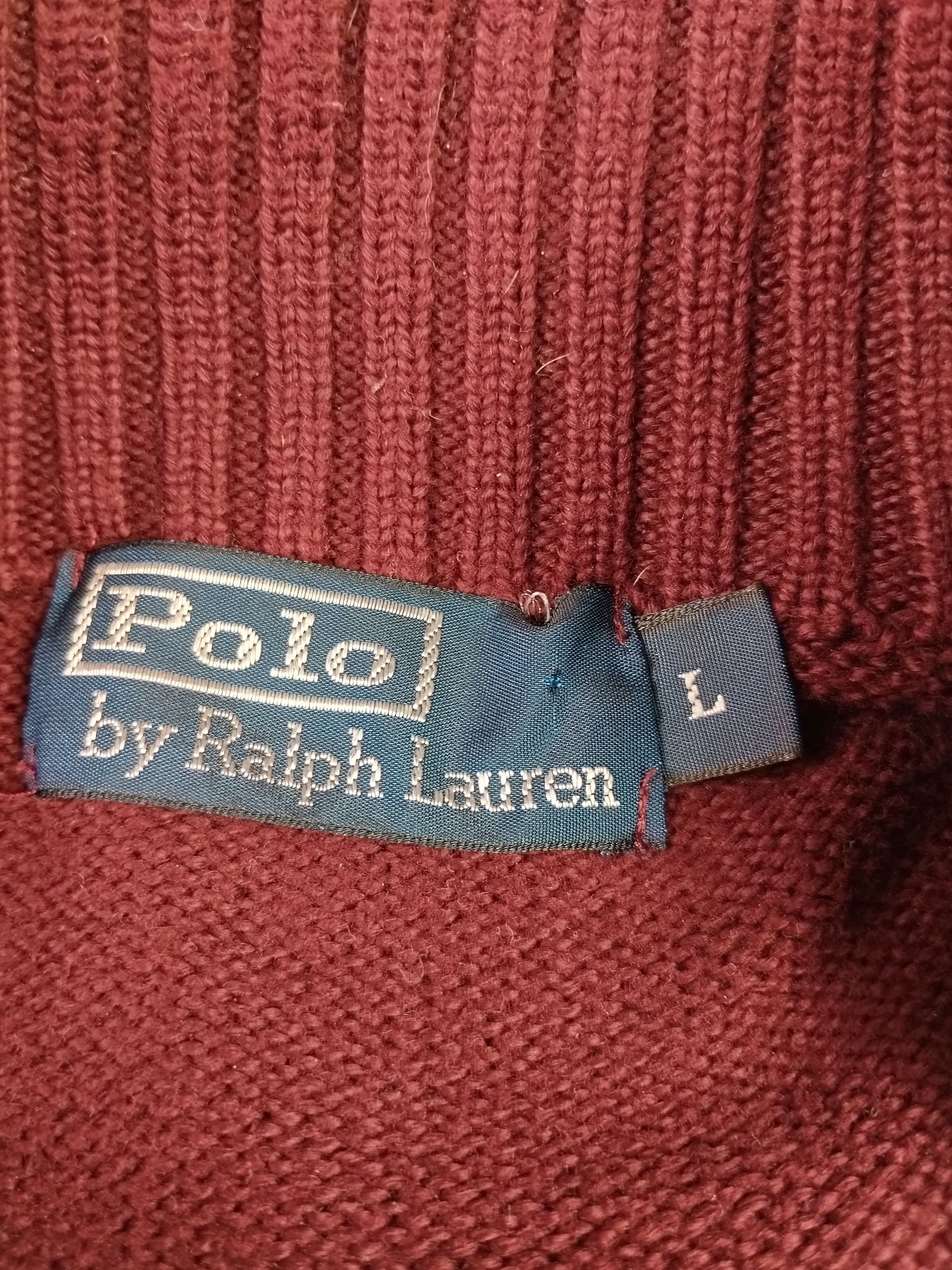 Polo Ralph Lauren vintage Polo Ralph Lauren 1\4 Quarter Zip Sweater Size US L / EU 52-54 / 3 - 3 Thumbnail