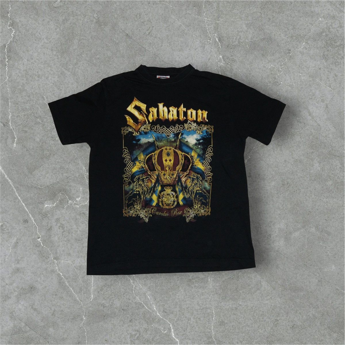 Band Tees × Vintage Sabaton Carolus Rex Rock Metal T-Shirt Size S Vintage Band Size US S / EU 44-46 / 1 - 1 Thumbnail
