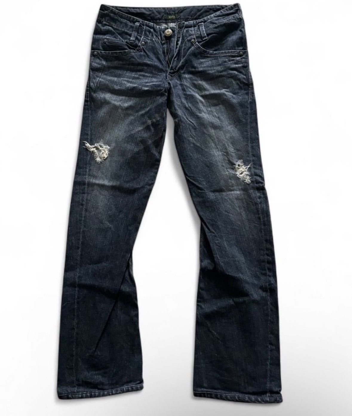 Obelisk Obelisk Distressed Bootcut Skull Jeans Size US 30 / EU 46 - 1 Thumbnail