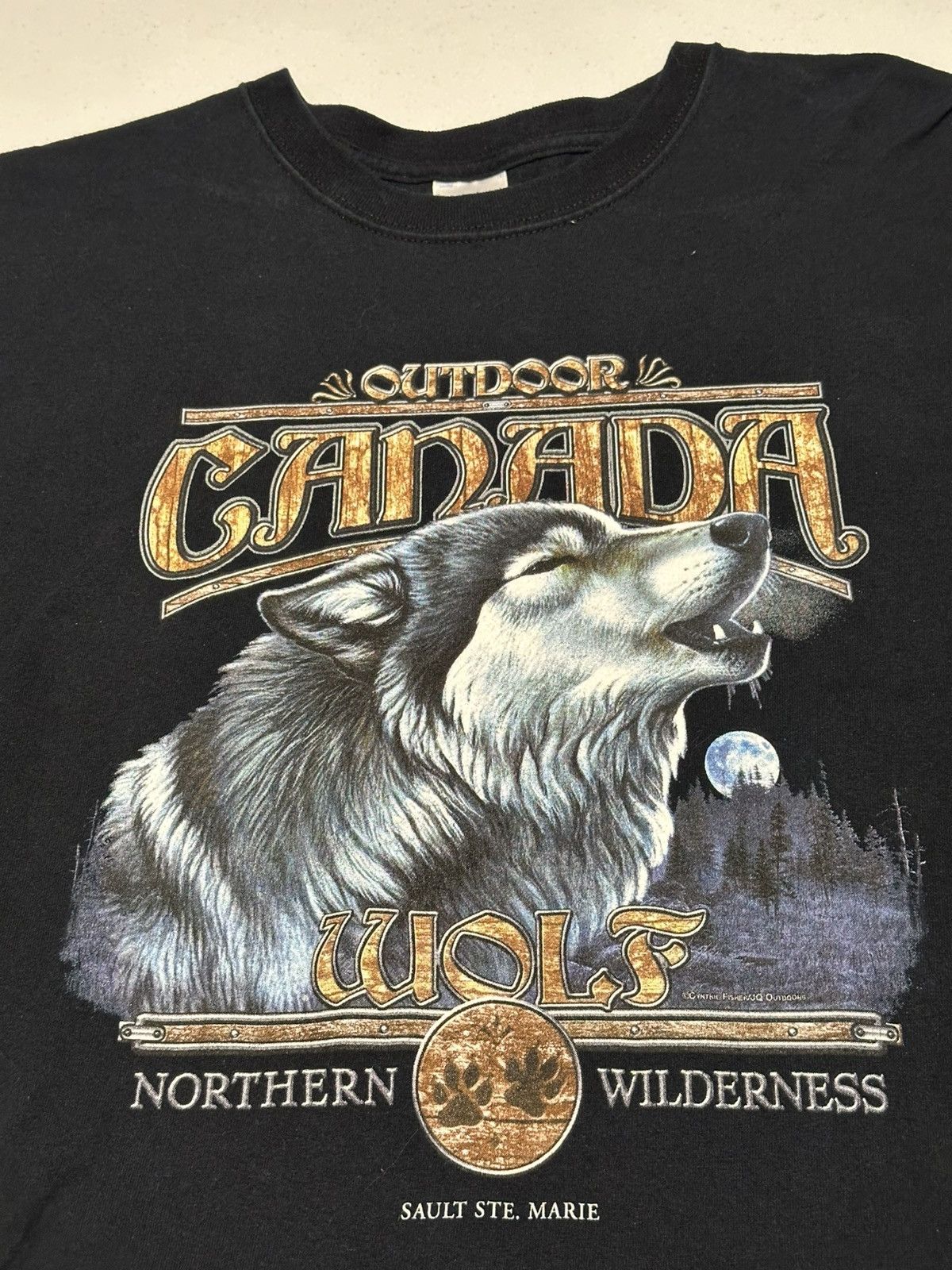 Vintage Vintage Y2K Wolf graphic animal T-shirt Size US XL / EU 56 / 4 - 2 Thumbnail