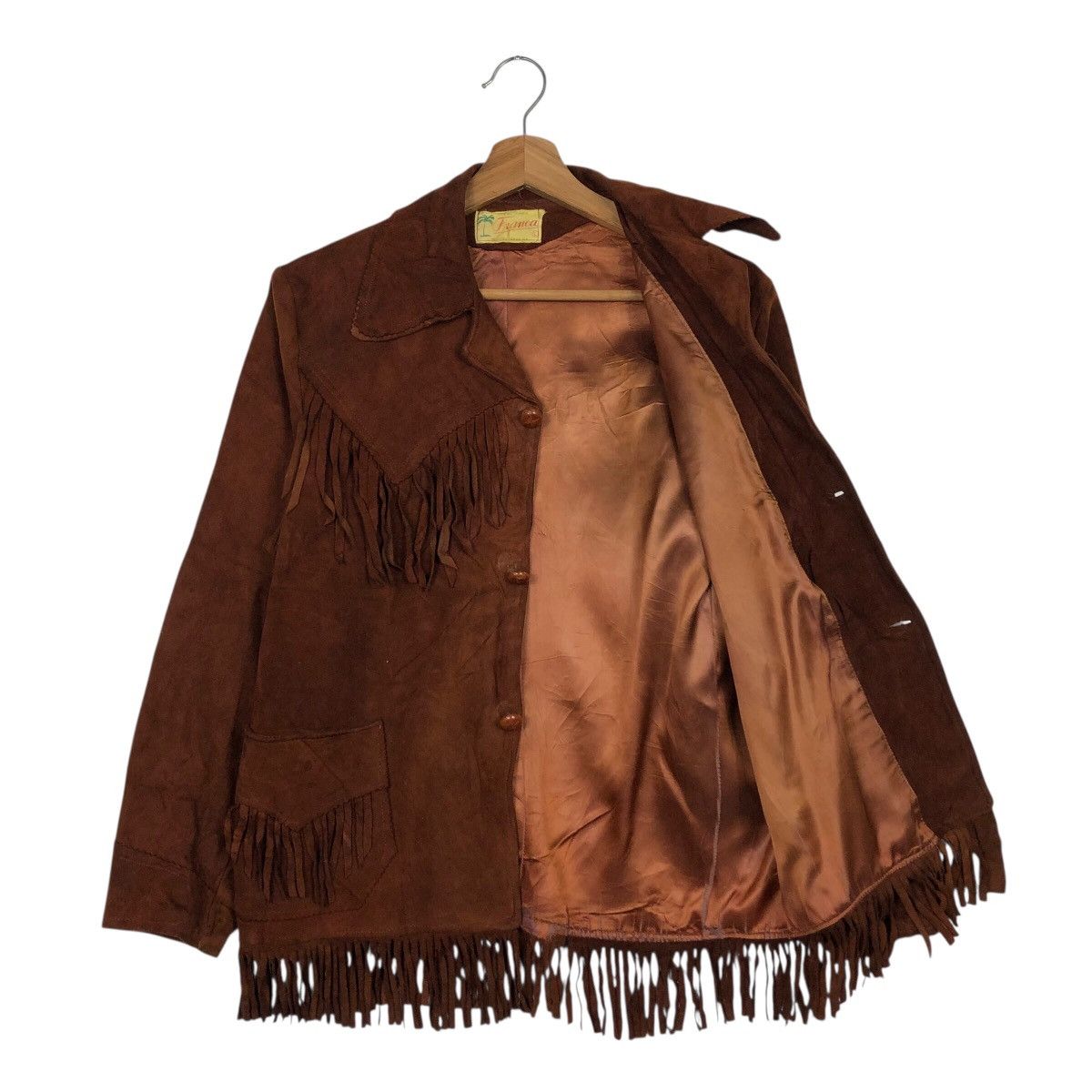 Other 📌Vintage Biker Leather Jacket Western Design Franca Size US L / EU 52-54 / 3 - 12 Thumbnail