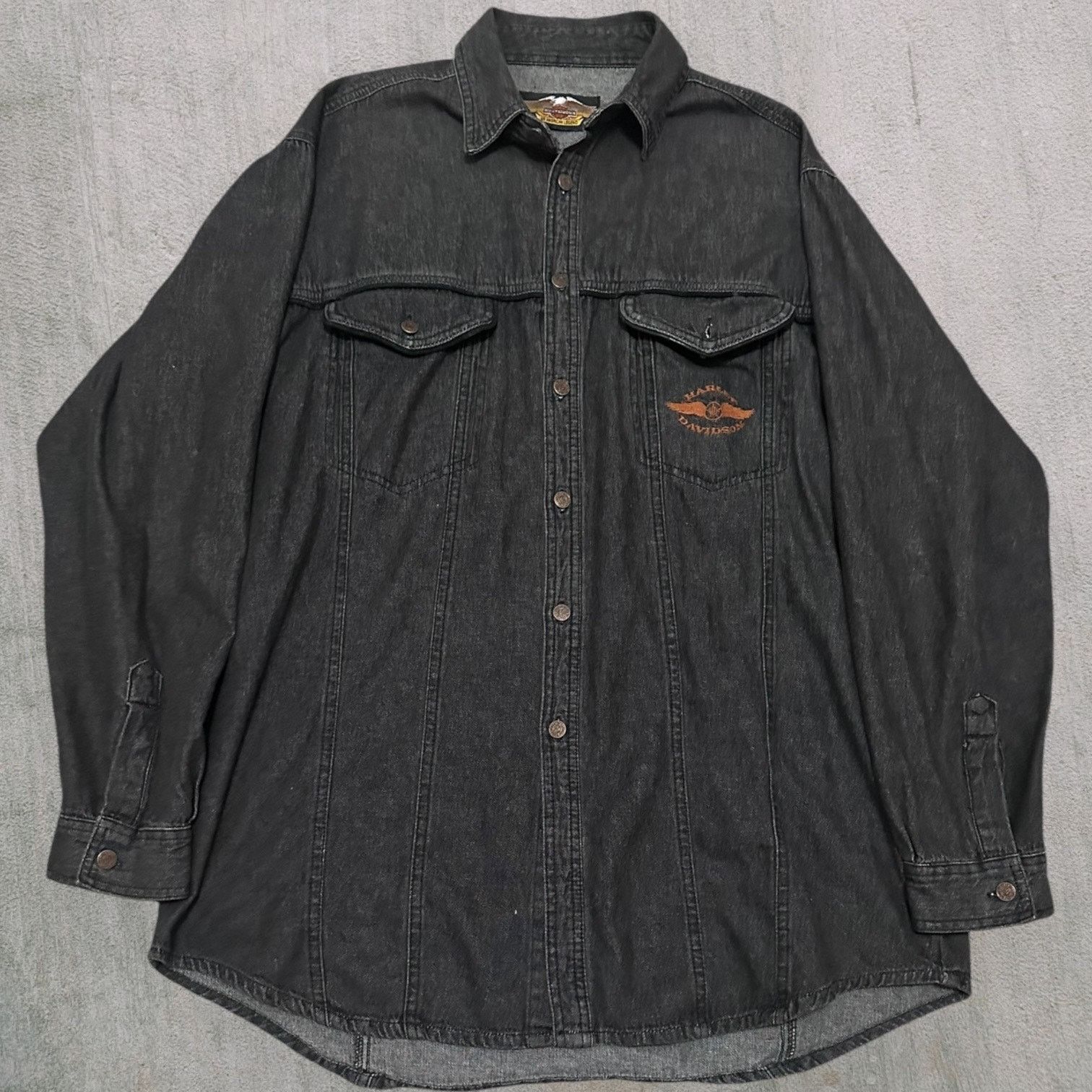 Harley Davidson Harley dress shirt vintage Size US XL / EU 56 / 4 - 1 Thumbnail