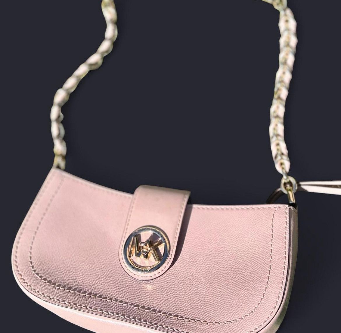 Michael Kors Michael Kors Small Carmer Leather Shoulder Bag Dusty Rose Size ONE SIZE - 2 Thumbnail