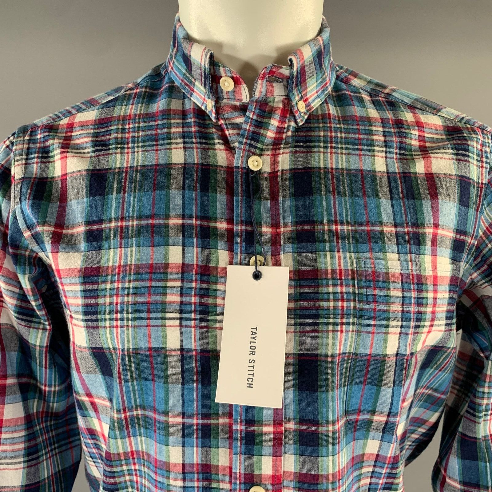 Taylor Stitch TAYLOR STITCH S Blue Multi-Color Plaid Button Down Shirt Size US S / EU 44-46 / 1 - 2 Thumbnail