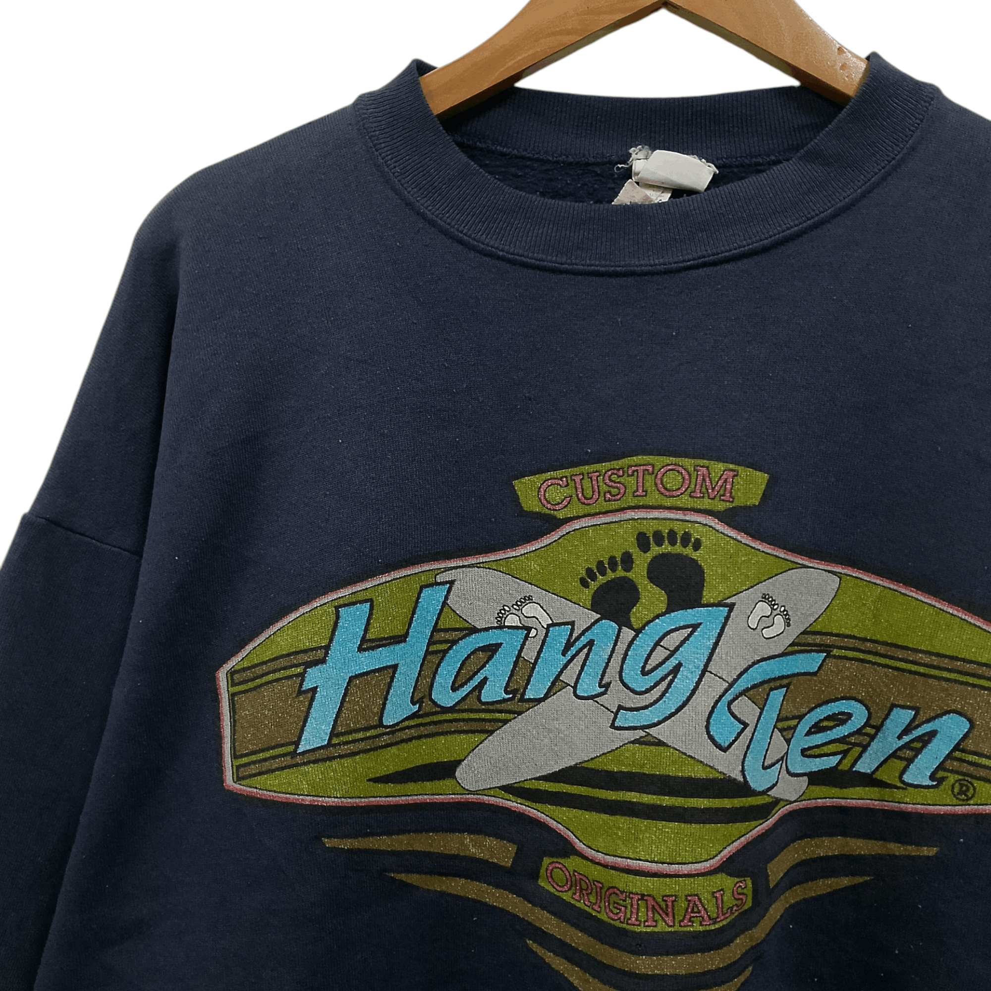 Hang Ten Vintage Hang Ten Sweatshirt Navy Blue 90s Surf Style Size US XL / EU 56 / 4 - 3 Thumbnail
