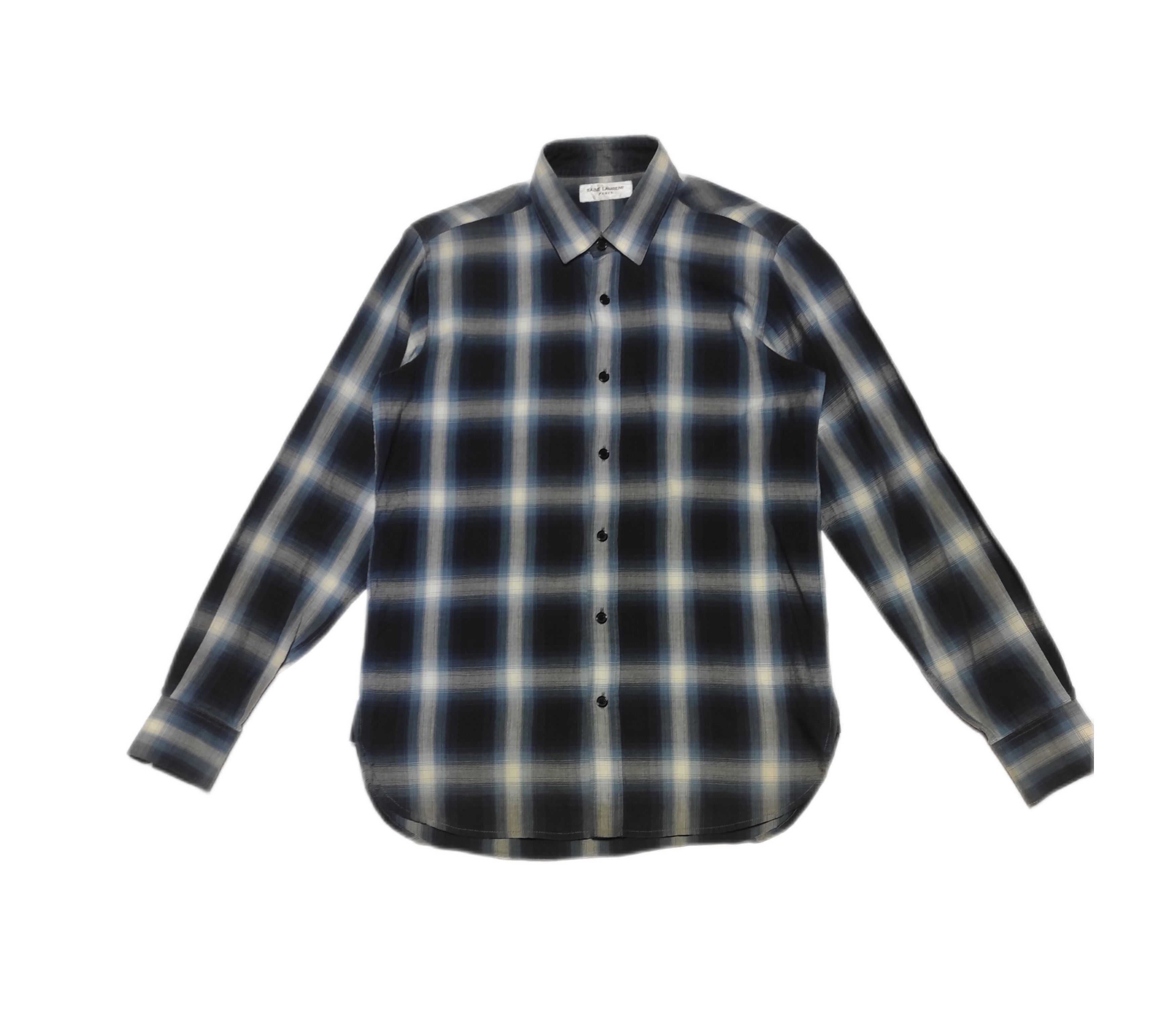 Saint Laurent Paris Beautiful Blu patern Saint Laurent Shirt Size US M / EU 48-50 / 2 - 1 Thumbnail