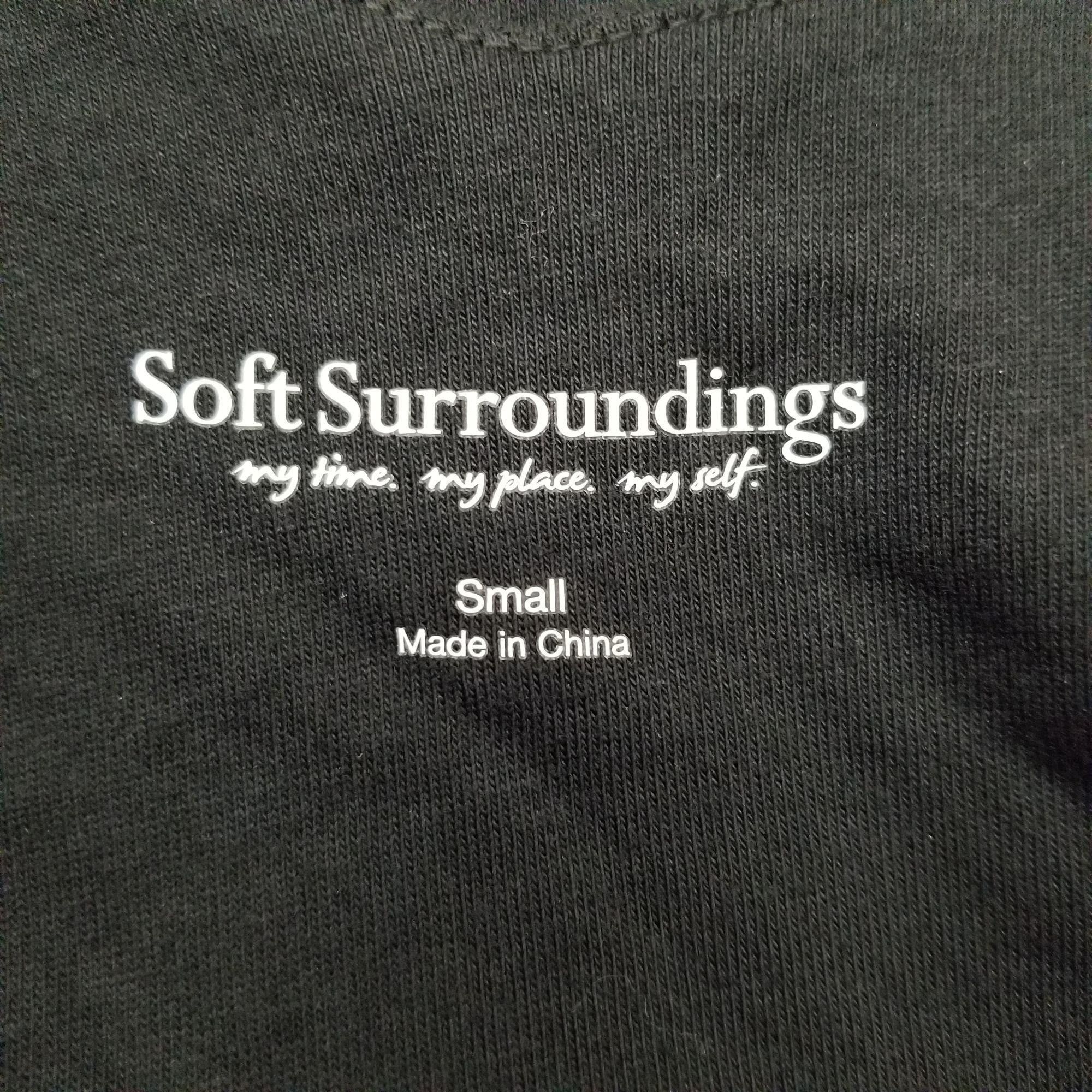 Soft Surroundings Soft Surroundings S Springtime Ruffles Black Dress V Neck St Size S / US 4 / IT 40 - 6 Thumbnail