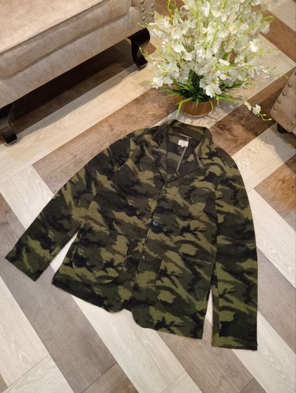 Japanese Brand GREEN LABEL RELAXING JAPAN HAIR CAMOUFLAGE JACKET - SIZE L Size US L / EU 52-54 / 3 - 3 Thumbnail