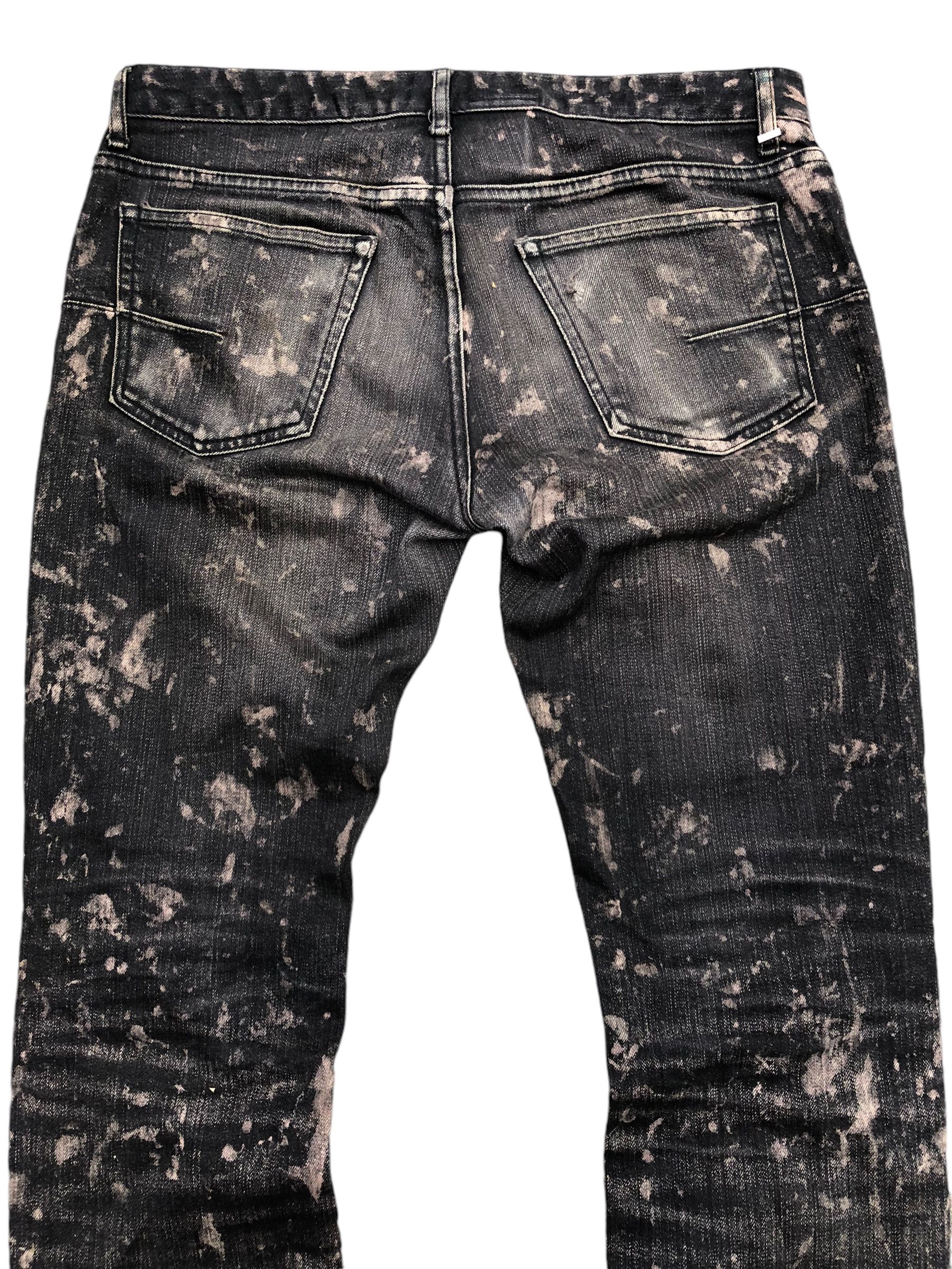 Dior 💯🔥DIOR HOMME Bleached Splatter Slim Pant Size US 31 - 5 Thumbnail