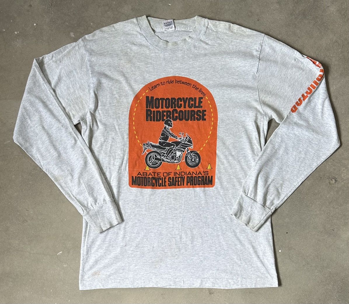 Vintage VINTAGE MOTORCYCLE RIDER COURSE LS TEE Size US L / EU 52-54 / 3 - 1 Thumbnail
