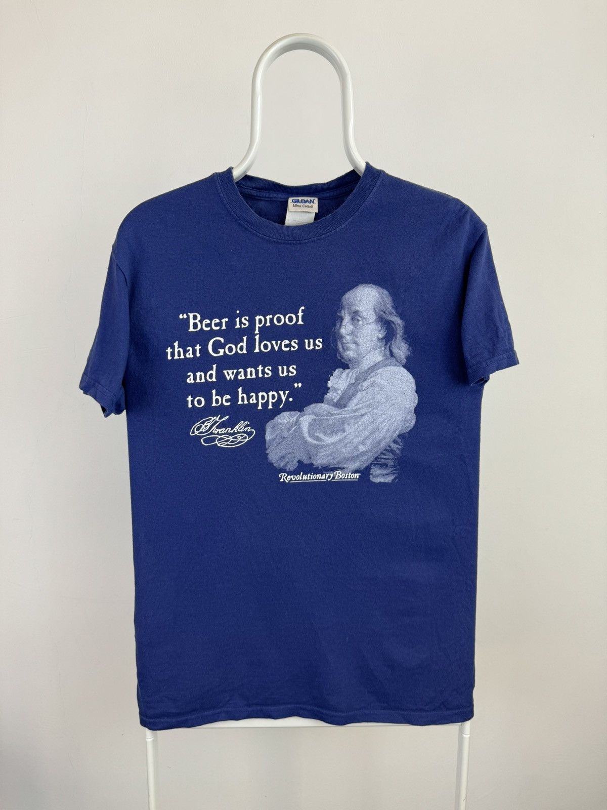 Vintage Vintage Benjamin Franklin Revolutionary Boston Big Logo Tee Size US S / EU 44-46 / 1 - 1 Thumbnail
