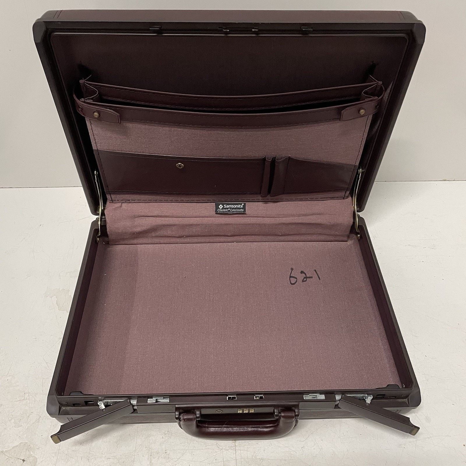 Samsonite VTG Samsonite 1987 Burgundy Laureate Leather Briefcase Size ONE SIZE - 10 Thumbnail
