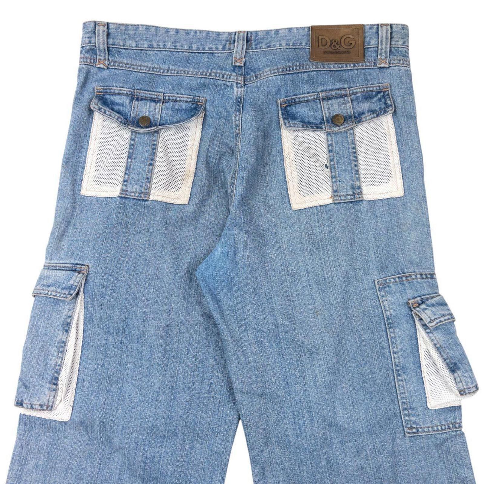 Dolce & Gabbana Vintage 2000s Dolce & Gabbana Mesh Cargo Denim Jeans W38 Size US 38 / EU 54 - 3 Thumbnail