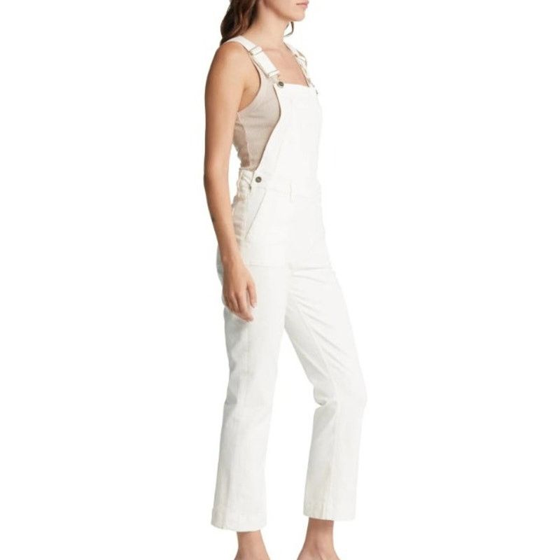 Paige NWT PAIGE Claudine Denim Overall Blank Canvas Ankle Flare 28 Size 28" / US 6 / IT 42 - 3 Thumbnail