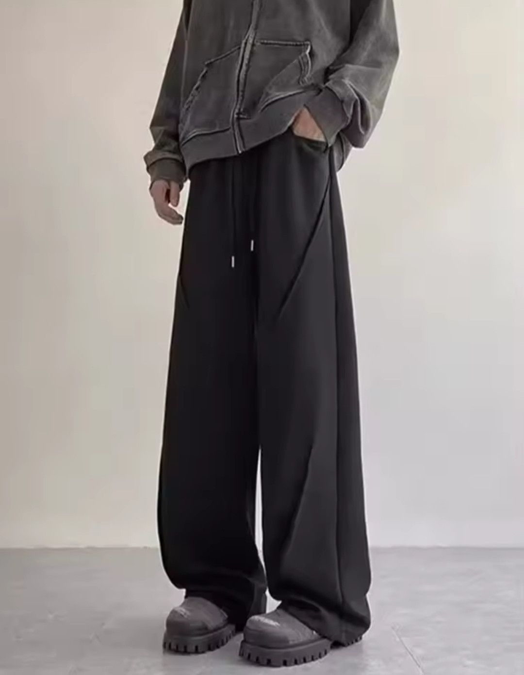 Japanese Brand × Vintage High Street Pleated Straight Pant Elastic Waist Vintage Y2K Size US 32 / EU 48 - 4 Thumbnail