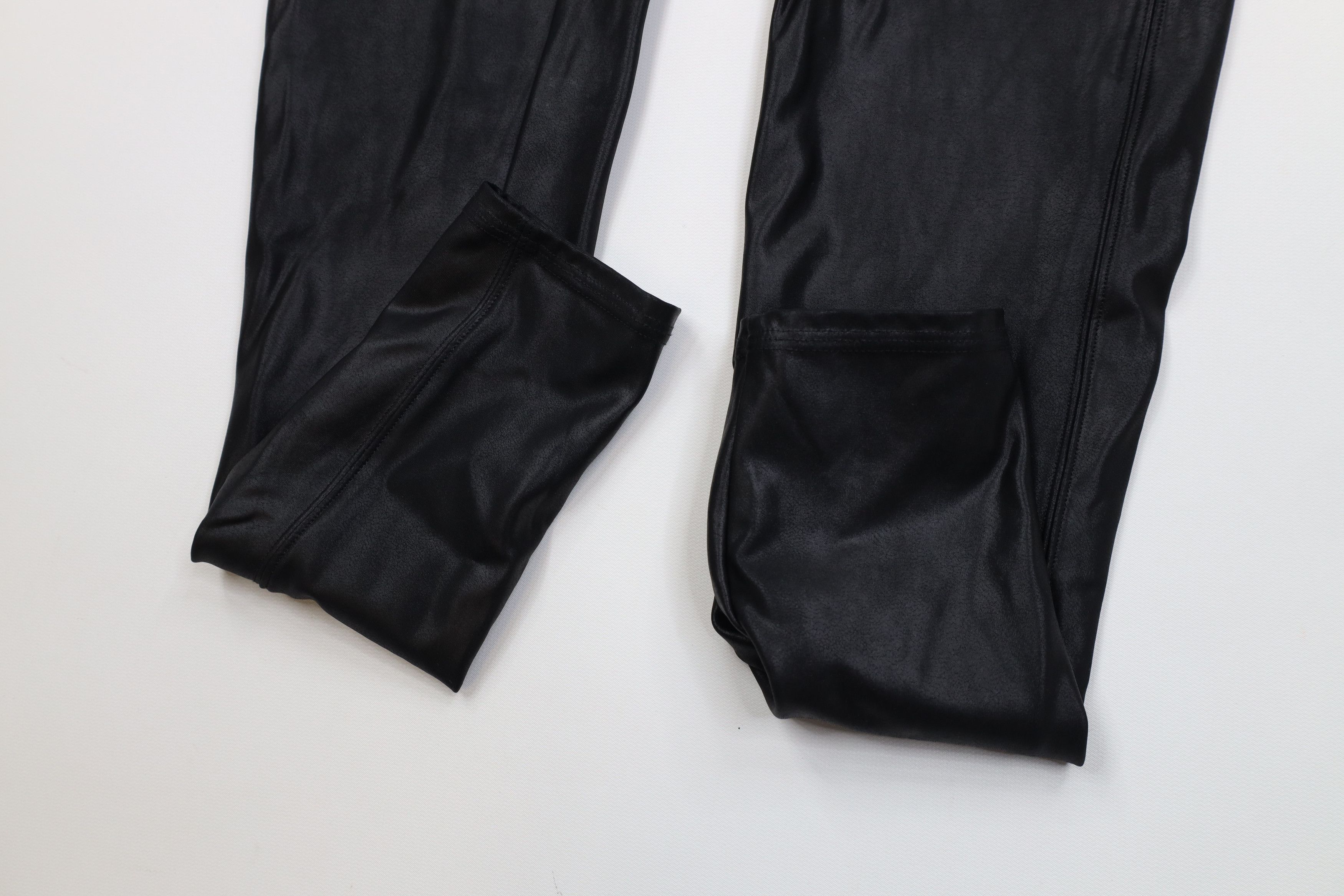 Spanx Spanx Faux Leather Spandex Leggings Pants Black Shapewear Size 29" - 5 Thumbnail