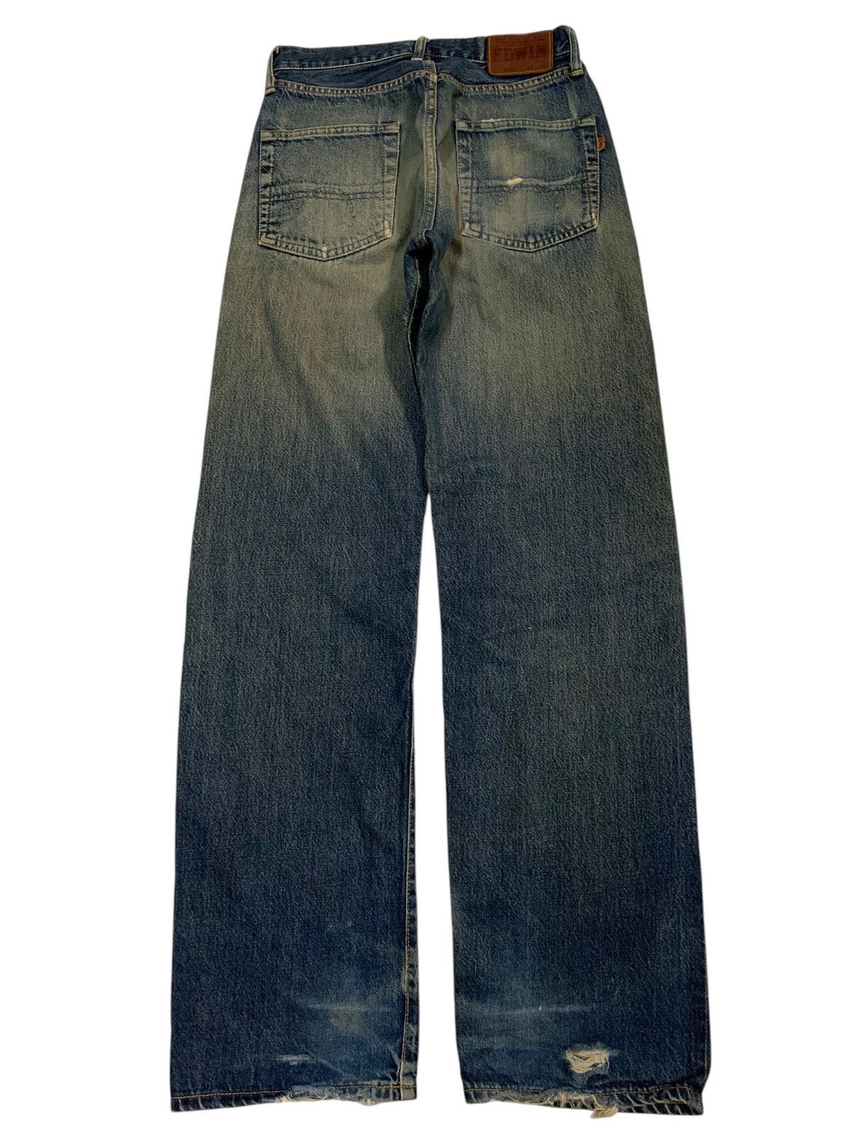 Kapital VTG EDWIN 505 SELVEDGE BAGGY FADED&RUSTY DISTRESSED DENIM Size US 27 - 3 Thumbnail