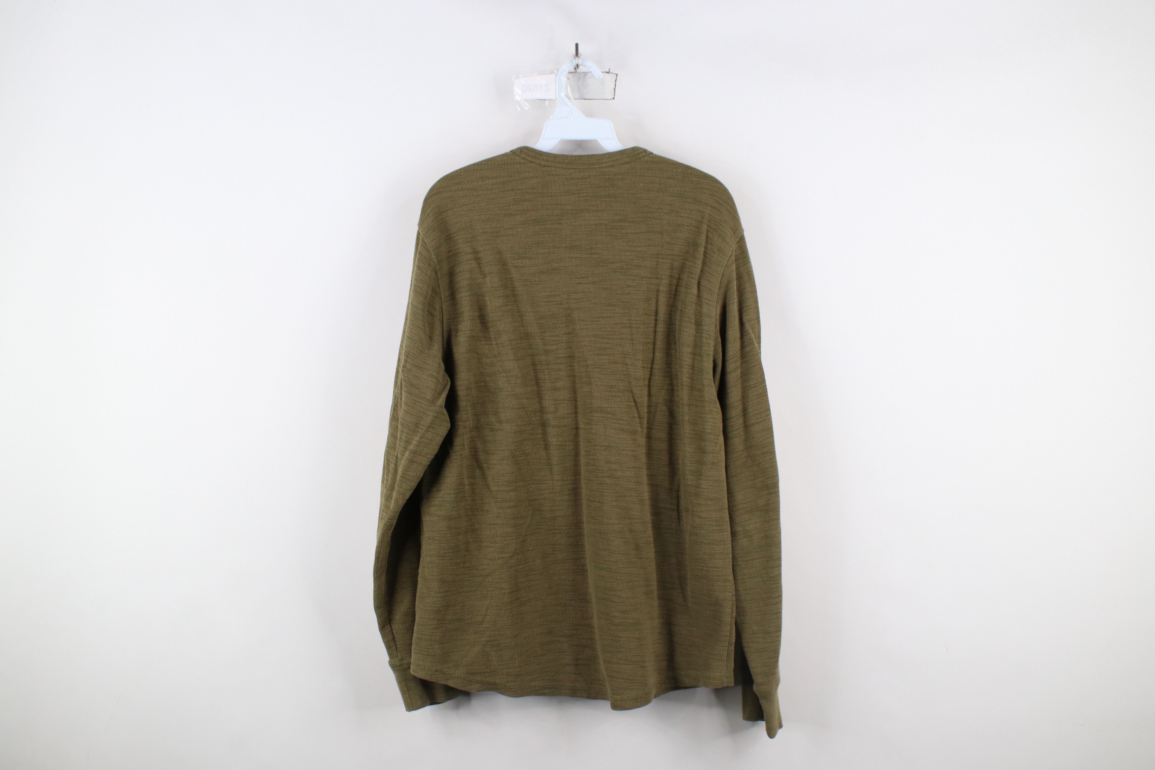 Vintage Vintage 90s Y2K Streetwear Ribbed Long Sleeve Henley T-Shirt Size US L / EU 52-54 / 3 - 10 Thumbnail