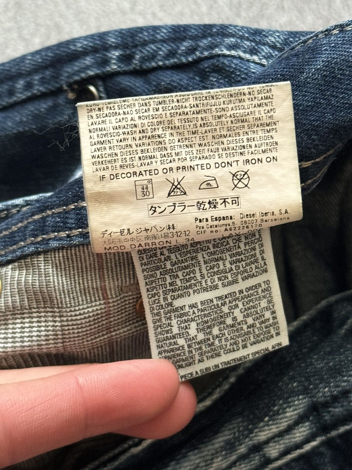 Diesel × Diesel Black Gold Diesel 34/34 denim pant trouser Jean chino distressed Size US 34 / EU 50 - 14 Thumbnail