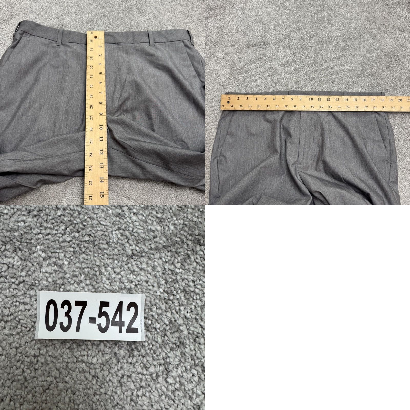 Van Heusen Van Heusen Dress Pants Mens 36 Waist Gray Flat Front Straight Leg Workwear Dress Pants Size US 36 / EU 52 - 10 Thumbnail