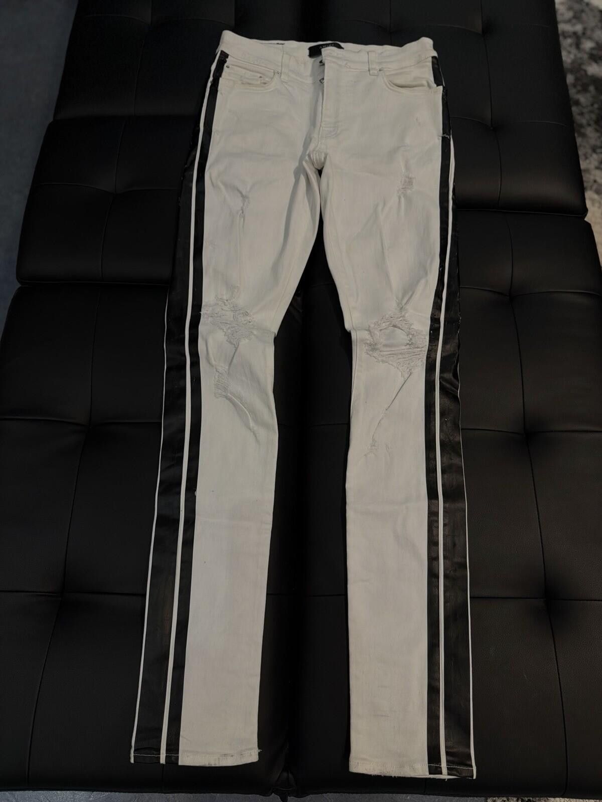 Amiri Size 30 - Amiri White Line Pants Jeans 100% Authentic Size US 30 / EU 46 - 2 Thumbnail