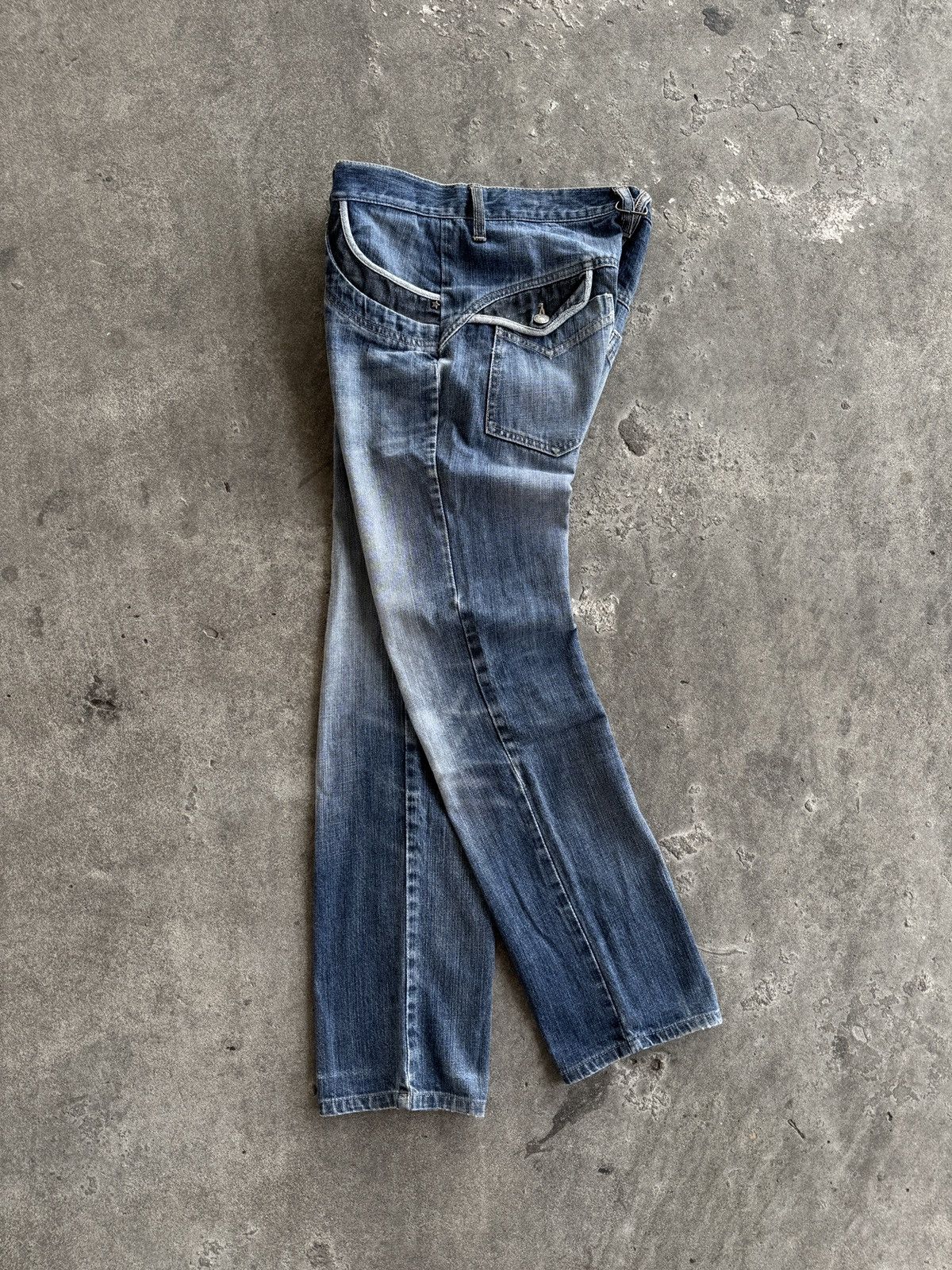 PPFM PPFM Clawmark Faded Denim Pants Y2K Streetwear Size US 32 / EU 48 - 4 Thumbnail