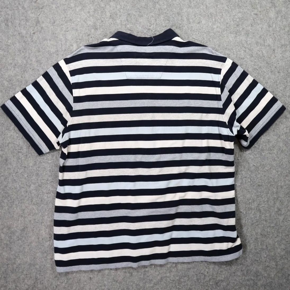 Austin Reed VINTAGE Austin Reed Polo Shirt Mens XXL Blue Excellent Striped Mercerized Cotton Size US XXL / EU 58 / 5 - 2 Thumbnail