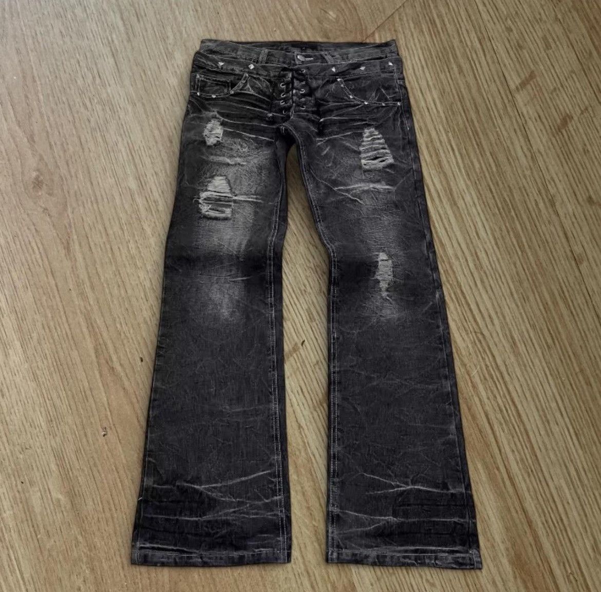 Other Y2k emo skate flared jeans Size 27" / US 4 / IT 40 - 1 Thumbnail