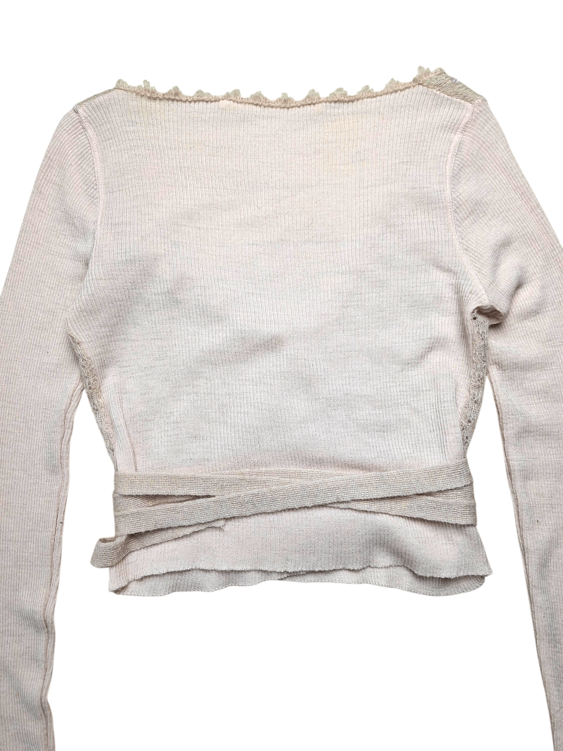 Other GOTHA Italy Wool Balletcore Whimsy Wrap Cardigan Pink Mohair Size M / US 6-8 / IT 42-44 - 5 Thumbnail
