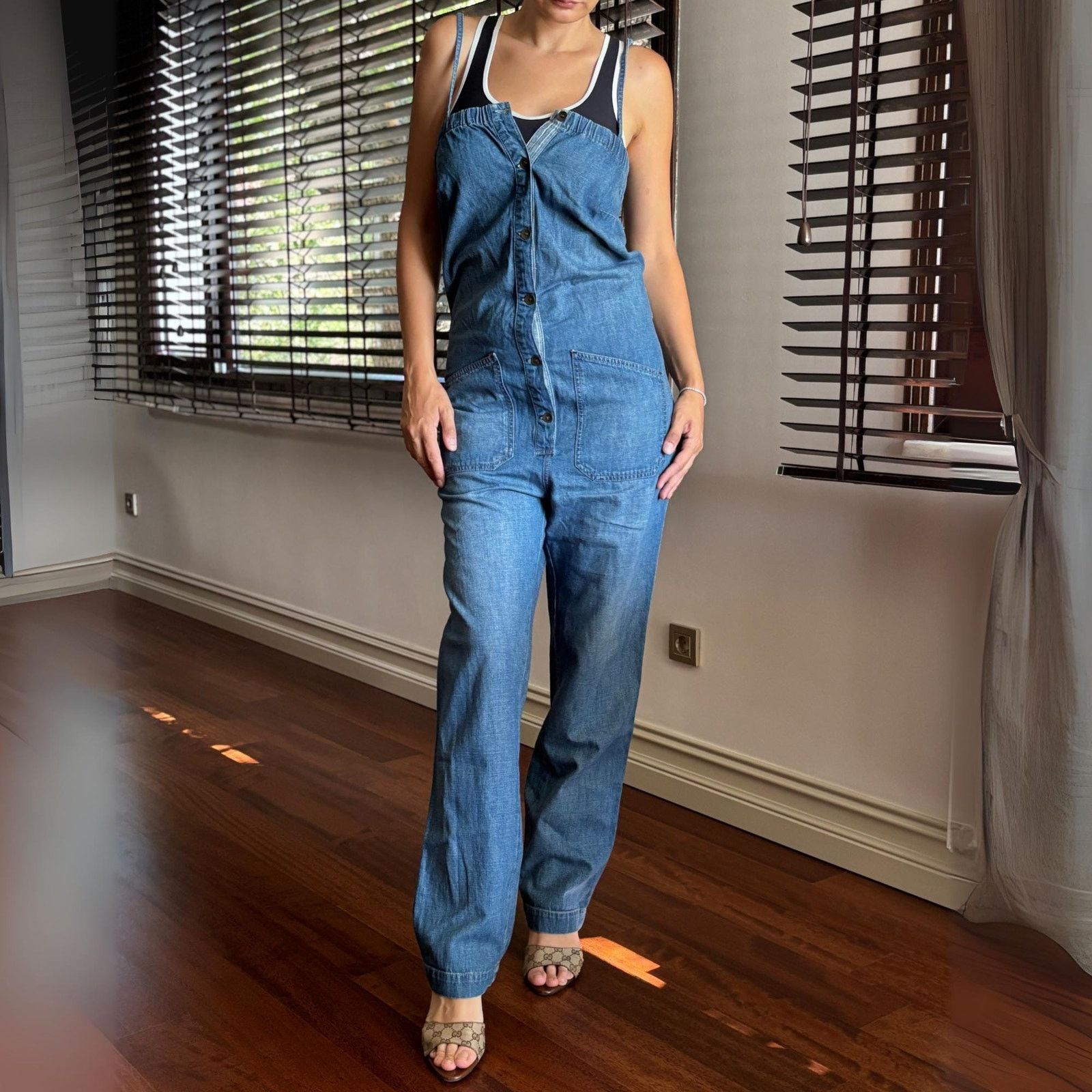 Japanese Brand × Levi's × Levi's Vintage Clothing Levi’s Denim Jumpsuit M 100% Cotton Anchor Patch Vintage Size 27" / US 4 / IT 40 - 2 Thumbnail