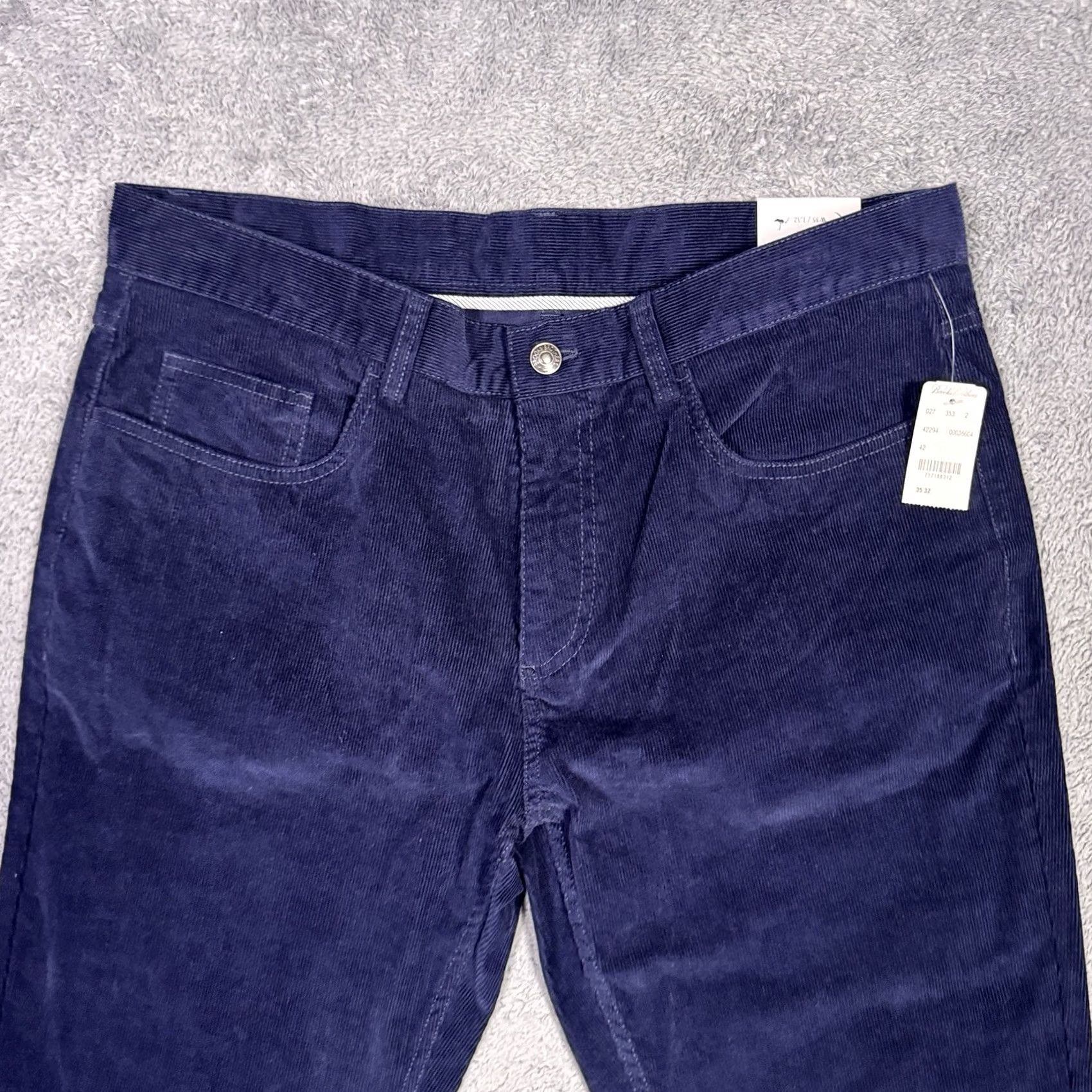 Brooks Brothers Brooks Brothers Pants Mens 35x32 Corduroy Slim Trouser Chino 5 Pocket Blue Size US 35 - 3 Thumbnail