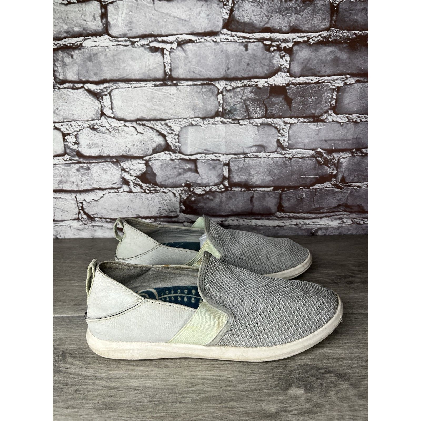 Olukai Olukai Hale’iwa Blue Tapa Silt Drop Heel Athletic Sneakers W Size US 8 / IT 38 - 4 Thumbnail