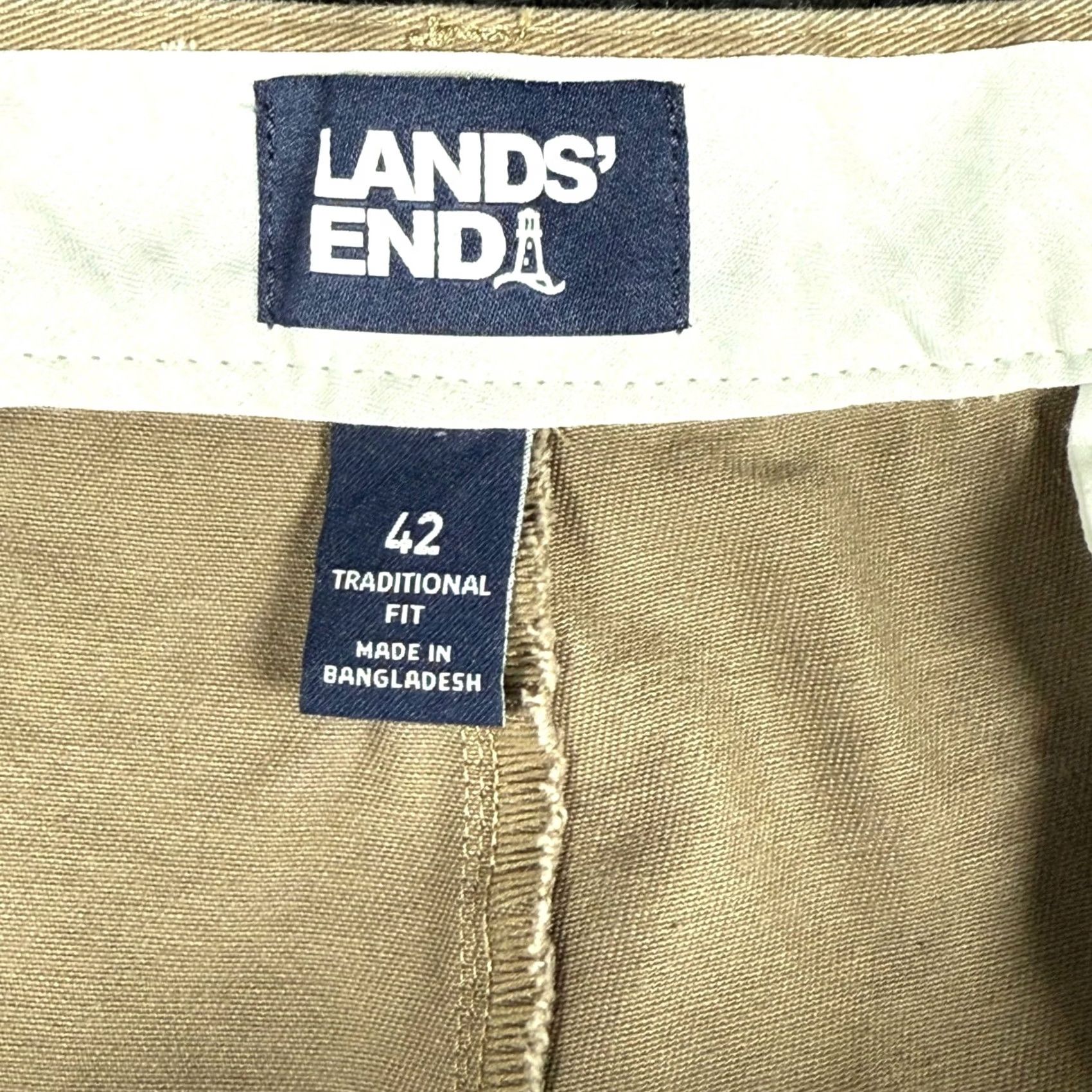 Lands' End VINTAGE? No. Lands' End Khaki Traditional Fit Chinos Pants Mens Size 42 Workwear Preppy Size US 42 / EU 58 - 4 Thumbnail