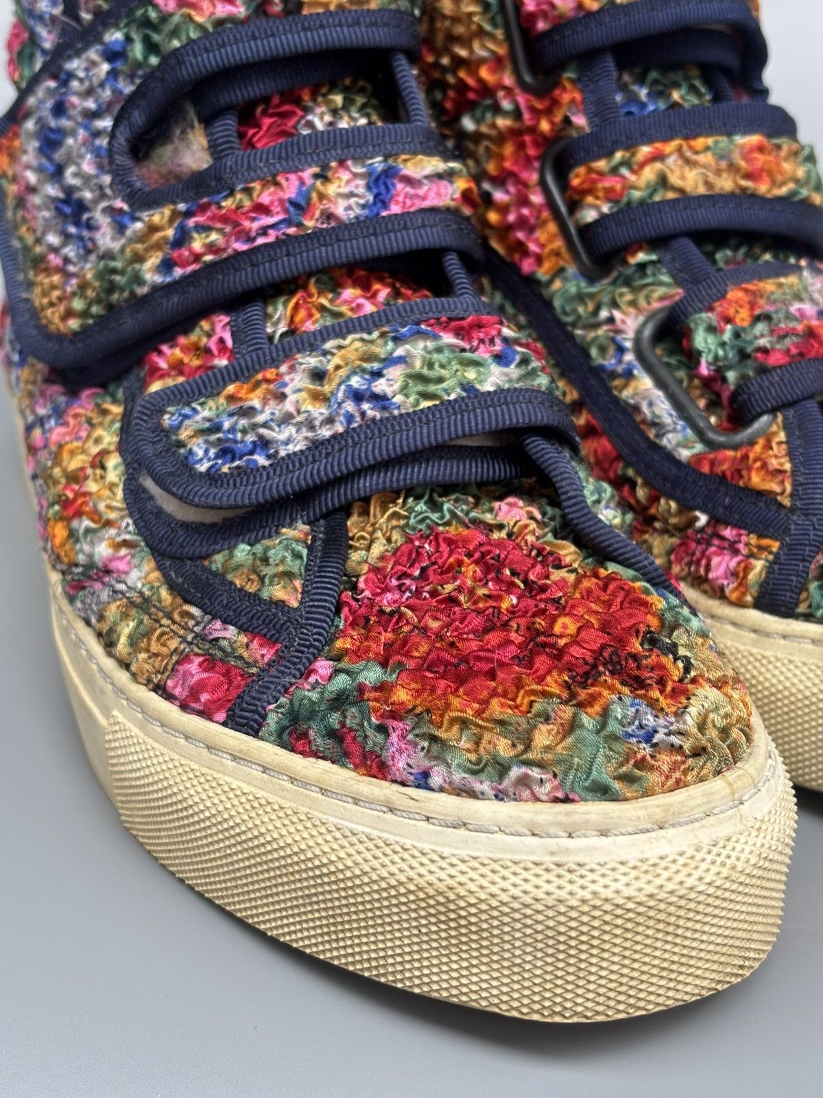 Raf Simons Ss 2013 raf simons velcro floral sneakers Size US 7 / EU 40 - 8 Thumbnail