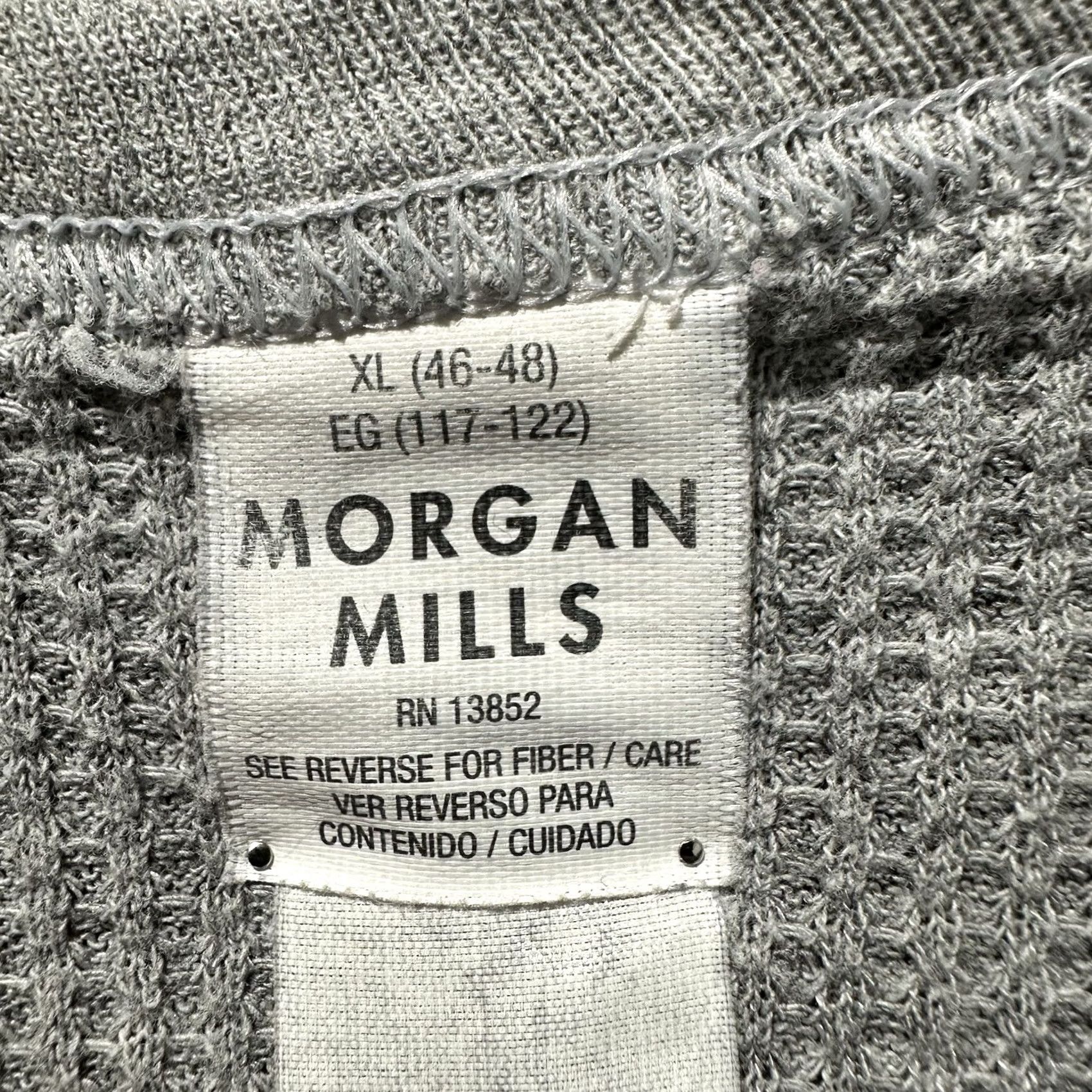 Vintage VINTAGE Morgan Mills Shirt Mens XL Gray Waffle Knit Thermal Long Sleeve Outdoor Size US XL / EU 56 / 4 - 5 Thumbnail
