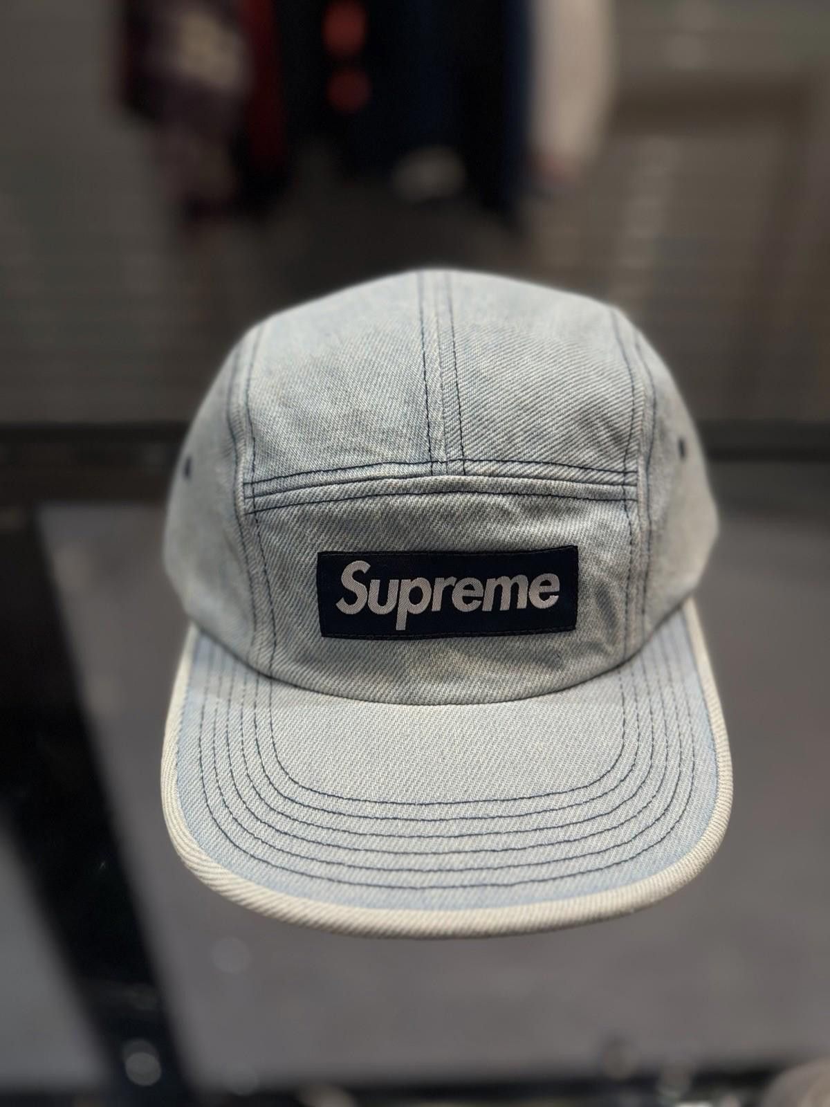 Supreme Supreme Washed Chino Twill Camp Cap (25FW) Denim NEW Size ONE SIZE - 5 Thumbnail
