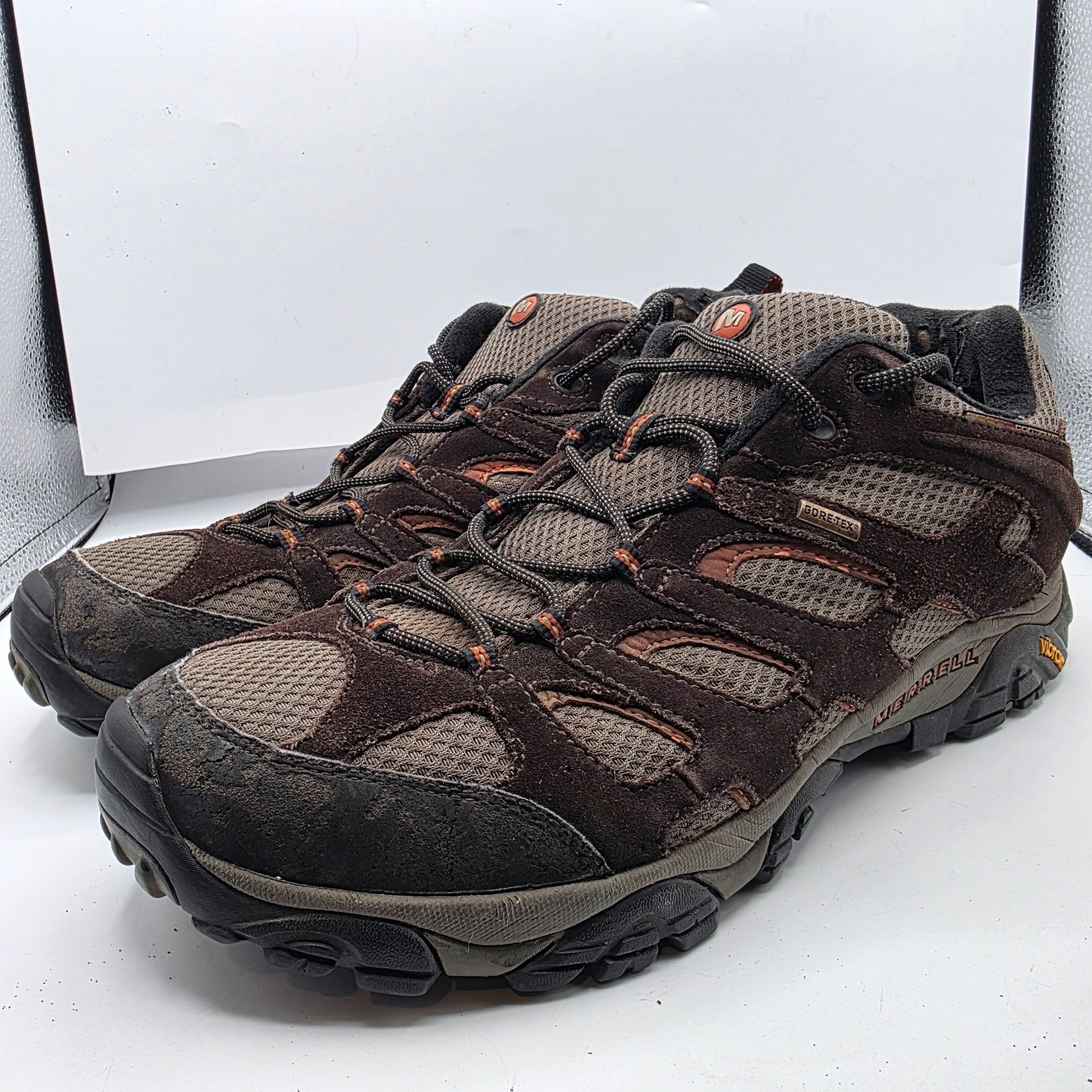 Merrell Merrell Moab Mens Size 15 Brown Hiking Shoes Gore-Tex Vibram Size US 15 / EU 48 - 3 Thumbnail