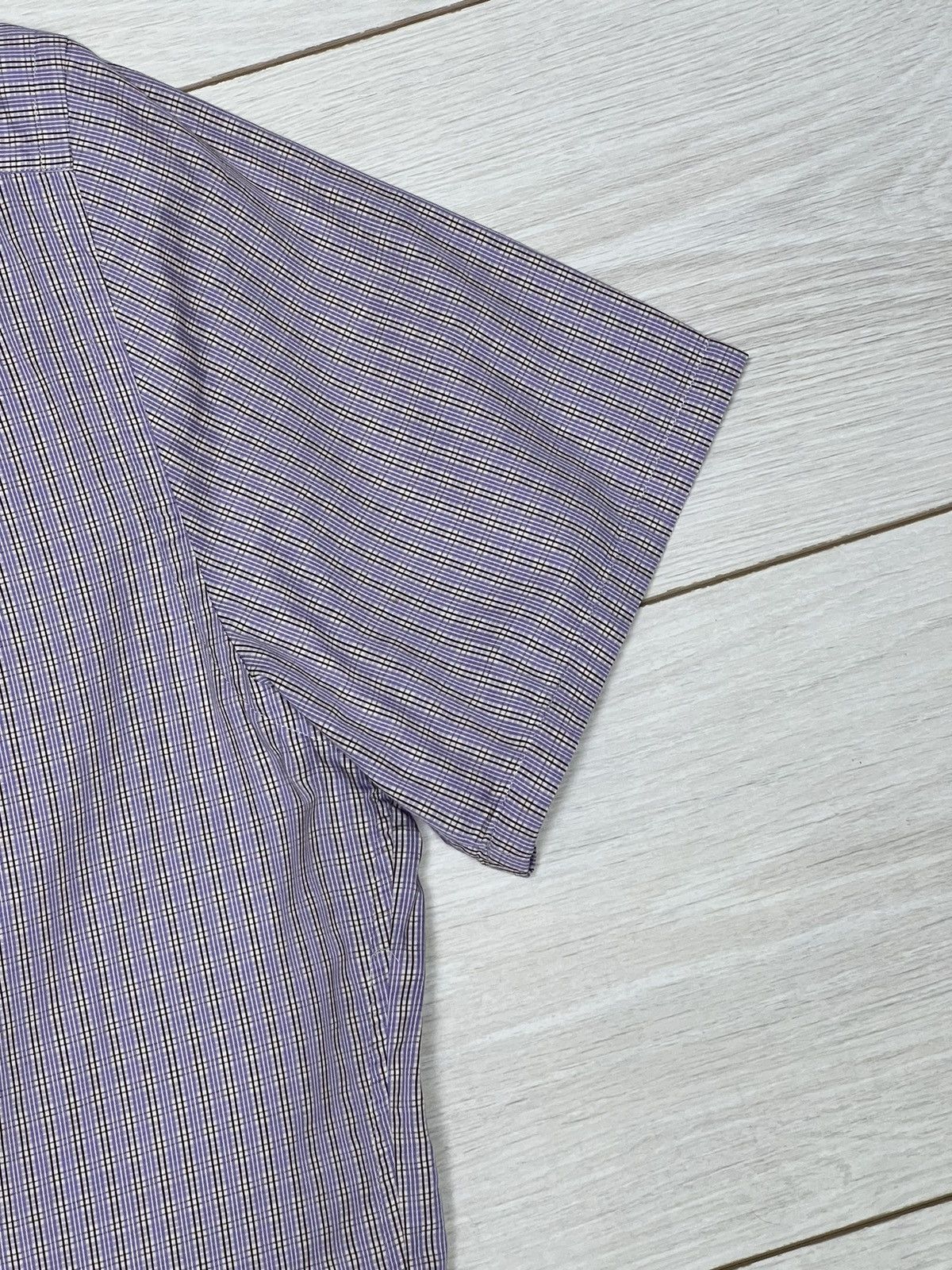 Prada Prada Short Sleeve Micro-Check Shirt - Purple/Blue Size US XL / EU 56 / 4 - 10 Thumbnail