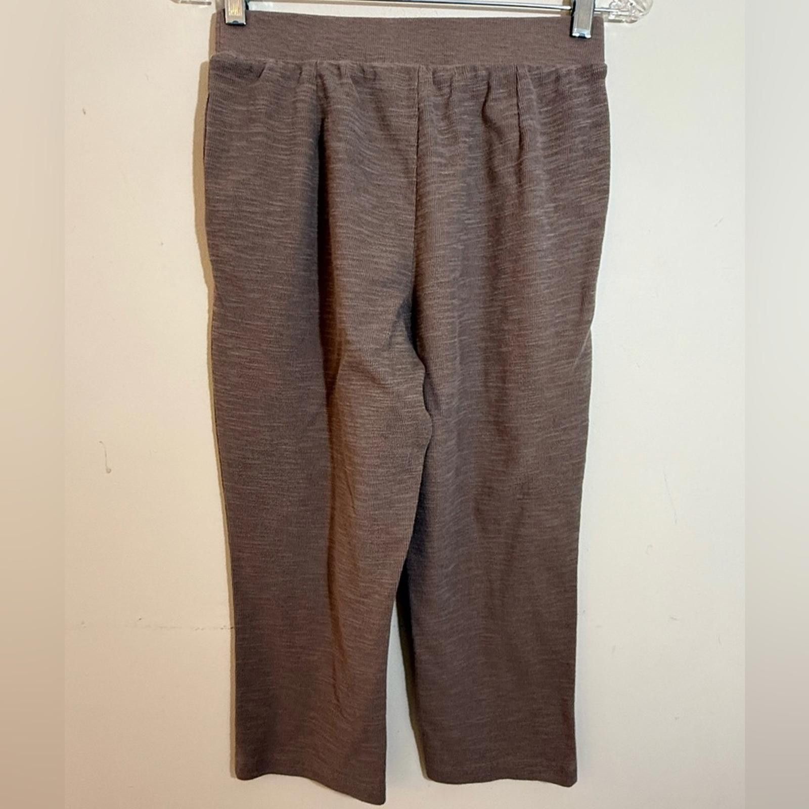 Other Bridgehampton brown ribbed crop Athleisure pants SZ XXSP Size 25" / US 0 / IT 36 - 1 Thumbnail
