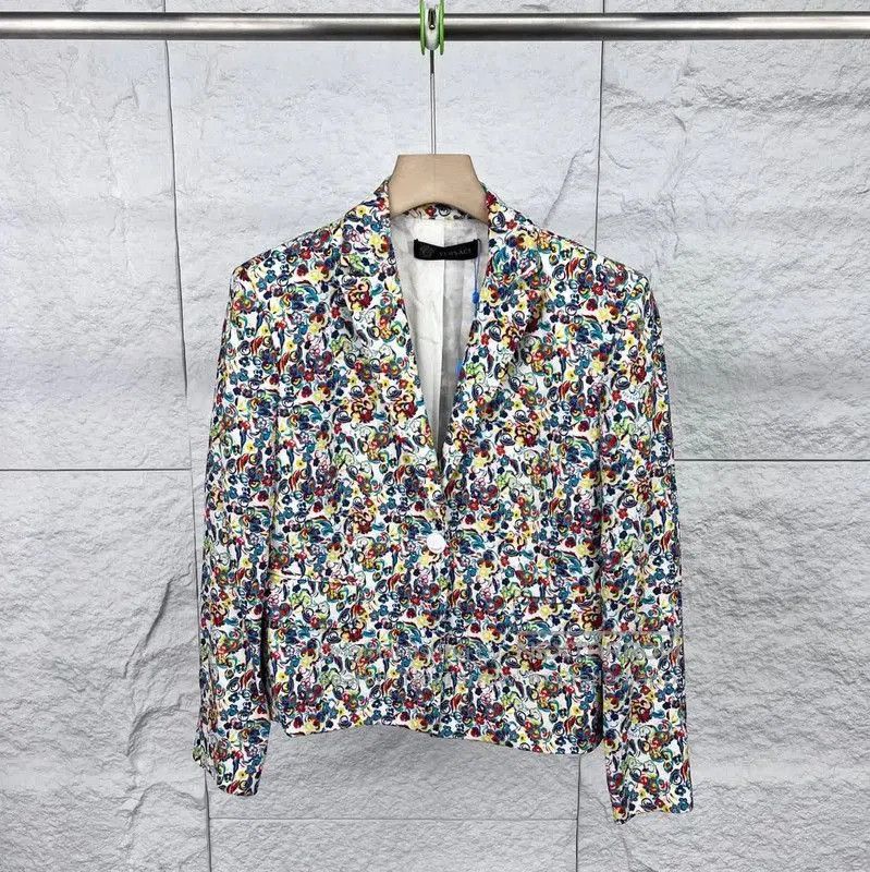 Other Versace Colorful Cotton Women's Jacket . Size XXS / US 00 / IT 34 - 1 Thumbnail