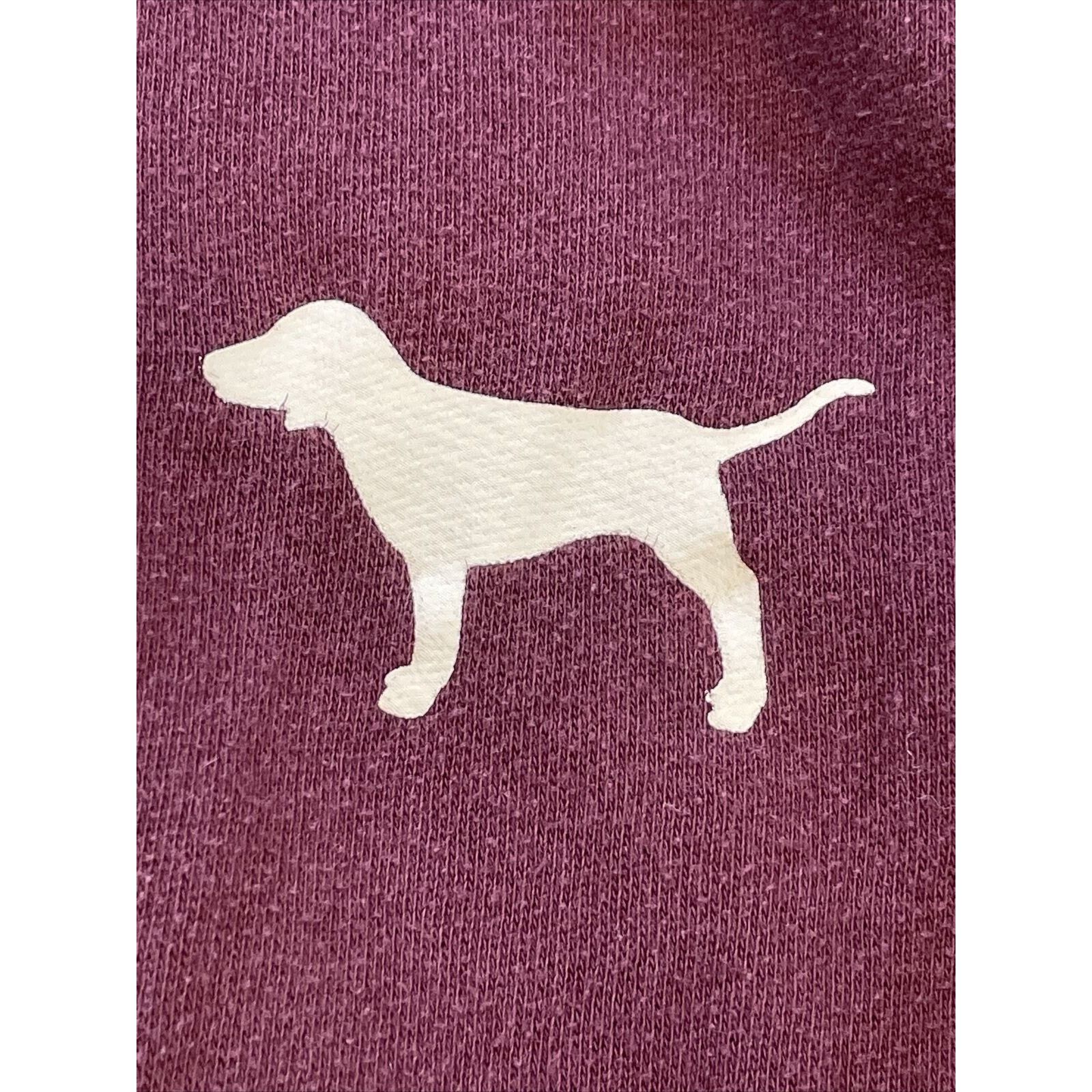 Victoria s Secret Victoria Secret Pink Women s Burgundy Dog Zip Hoodie XS Grailed