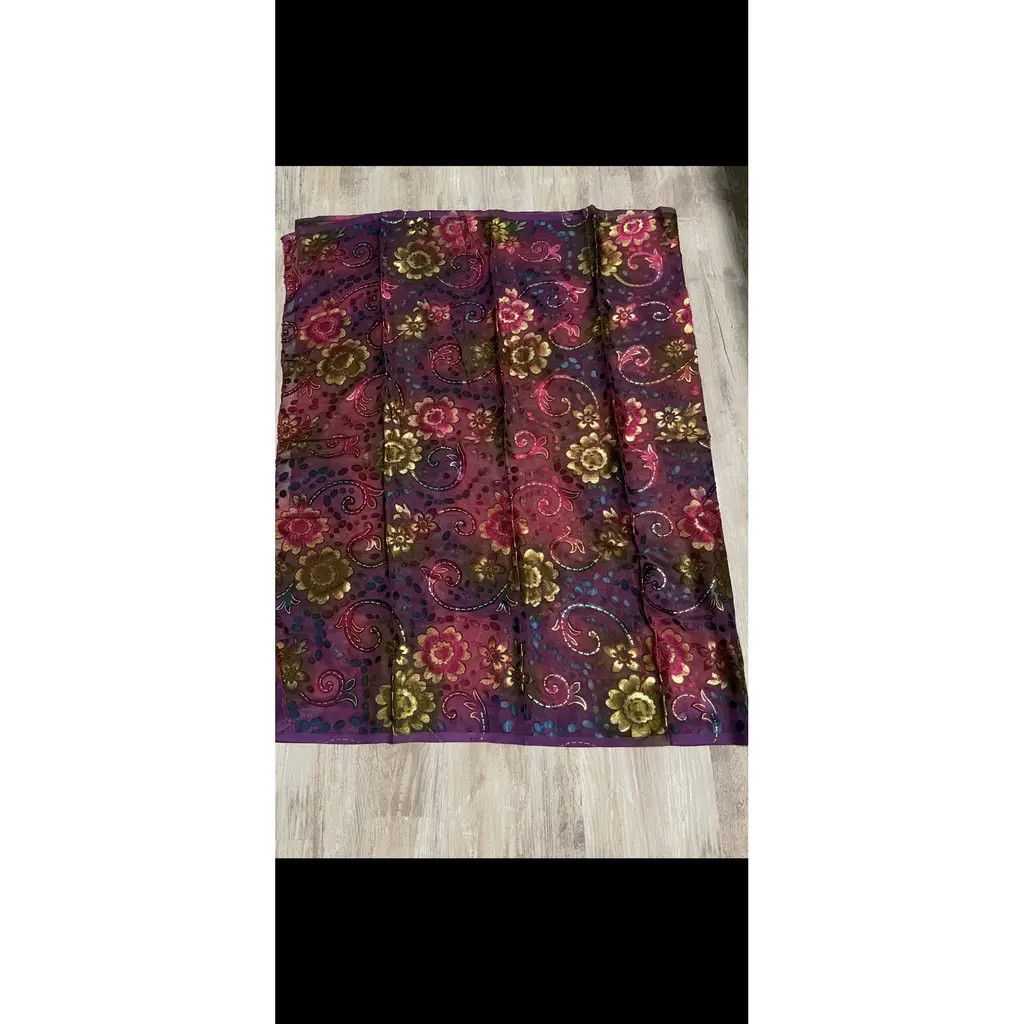 Other Beautiful Floral Print Stole - Rich Colors - Lightweight Size ONE SIZE - 2 Thumbnail