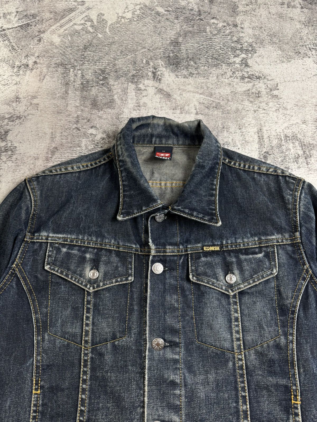 Diesel Diesel Custom 1 of 1 Chess Design Blue Men’s Medium Vintage Denim Jeans Jacket Size US M / EU 48-50 / 2 - 10 Thumbnail