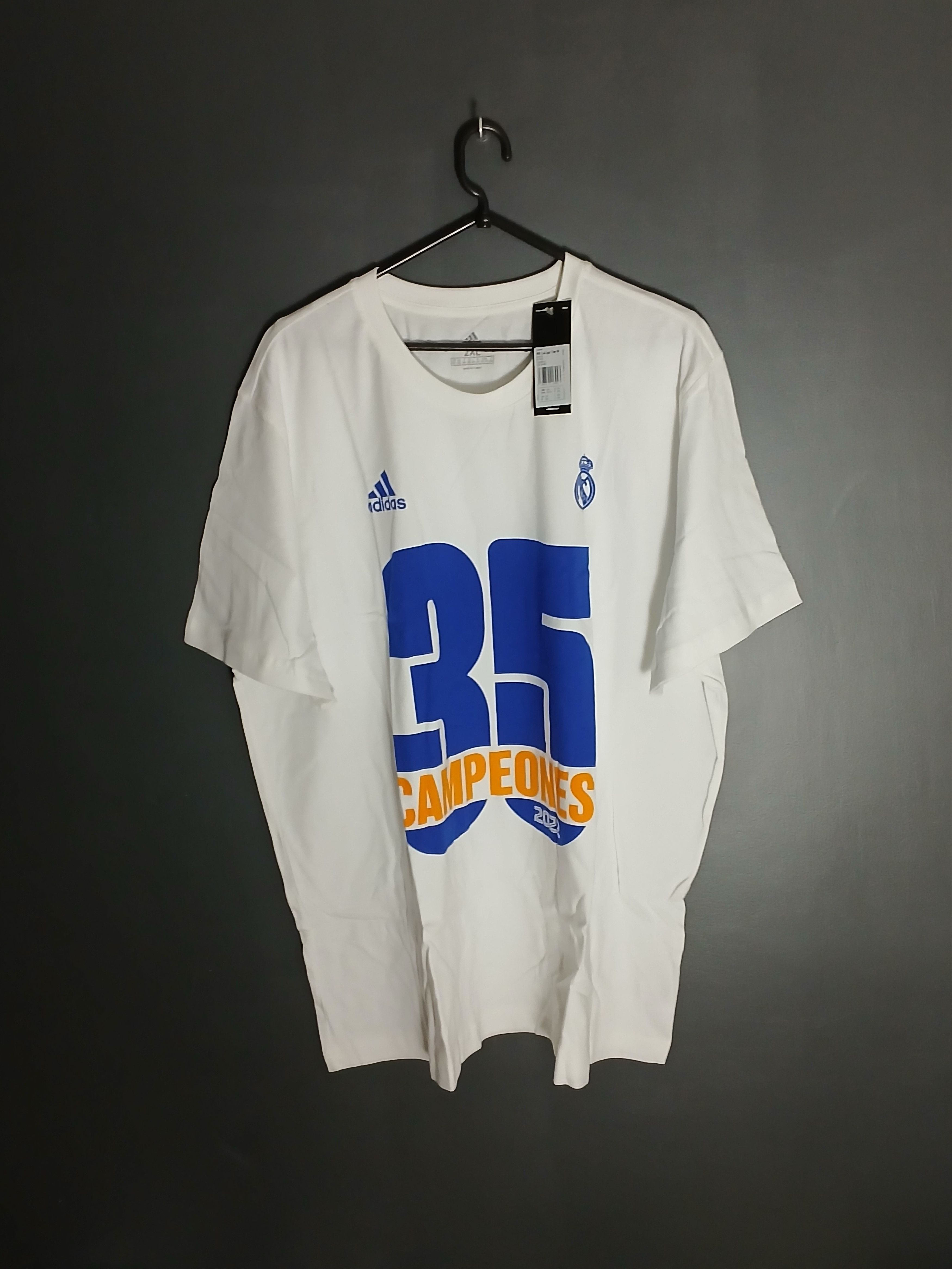 Adidas New Real Madrid 35 Campeones Laliga Football T-Shirt Size US XXL / EU 58 / 5 - 1 Thumbnail